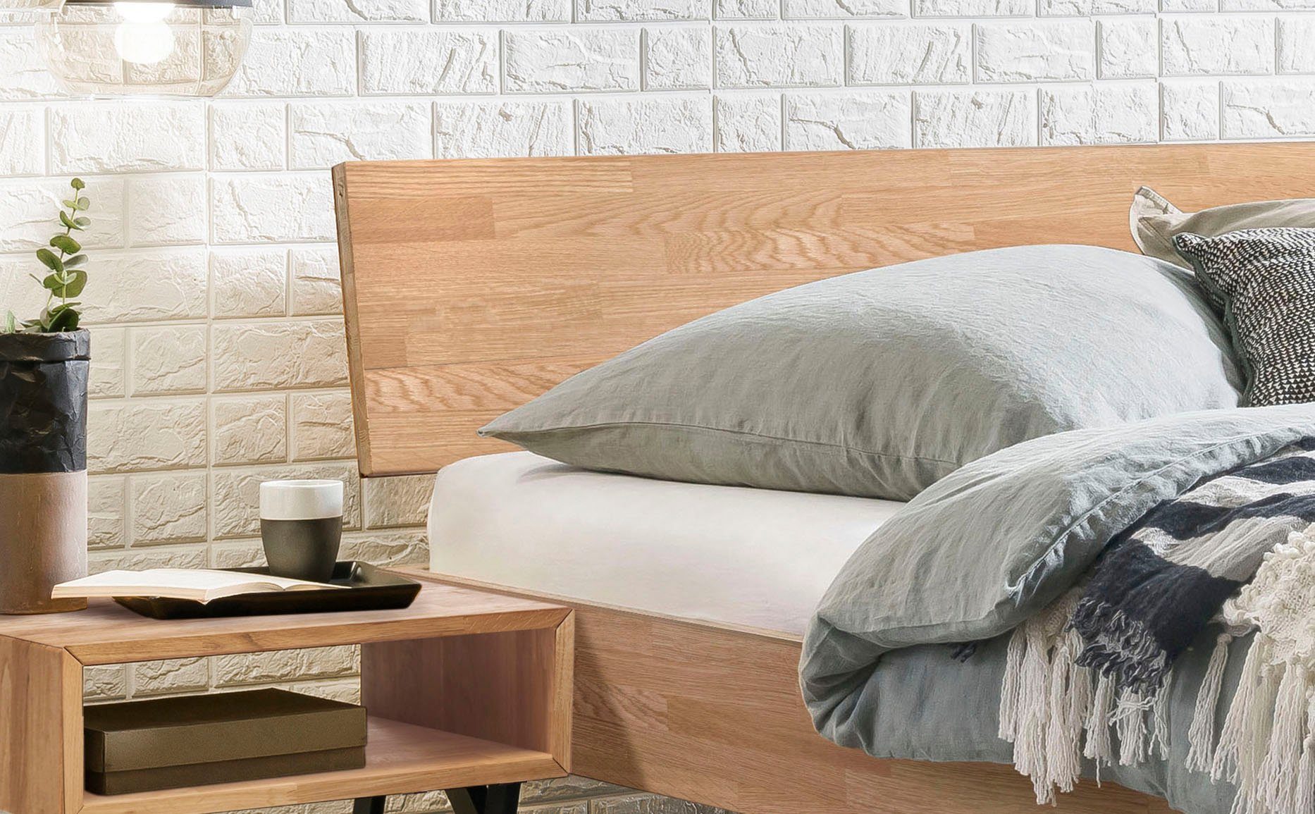 HASENA Massivholzbett Asti, mit einer Fußhöhe von 25 cm