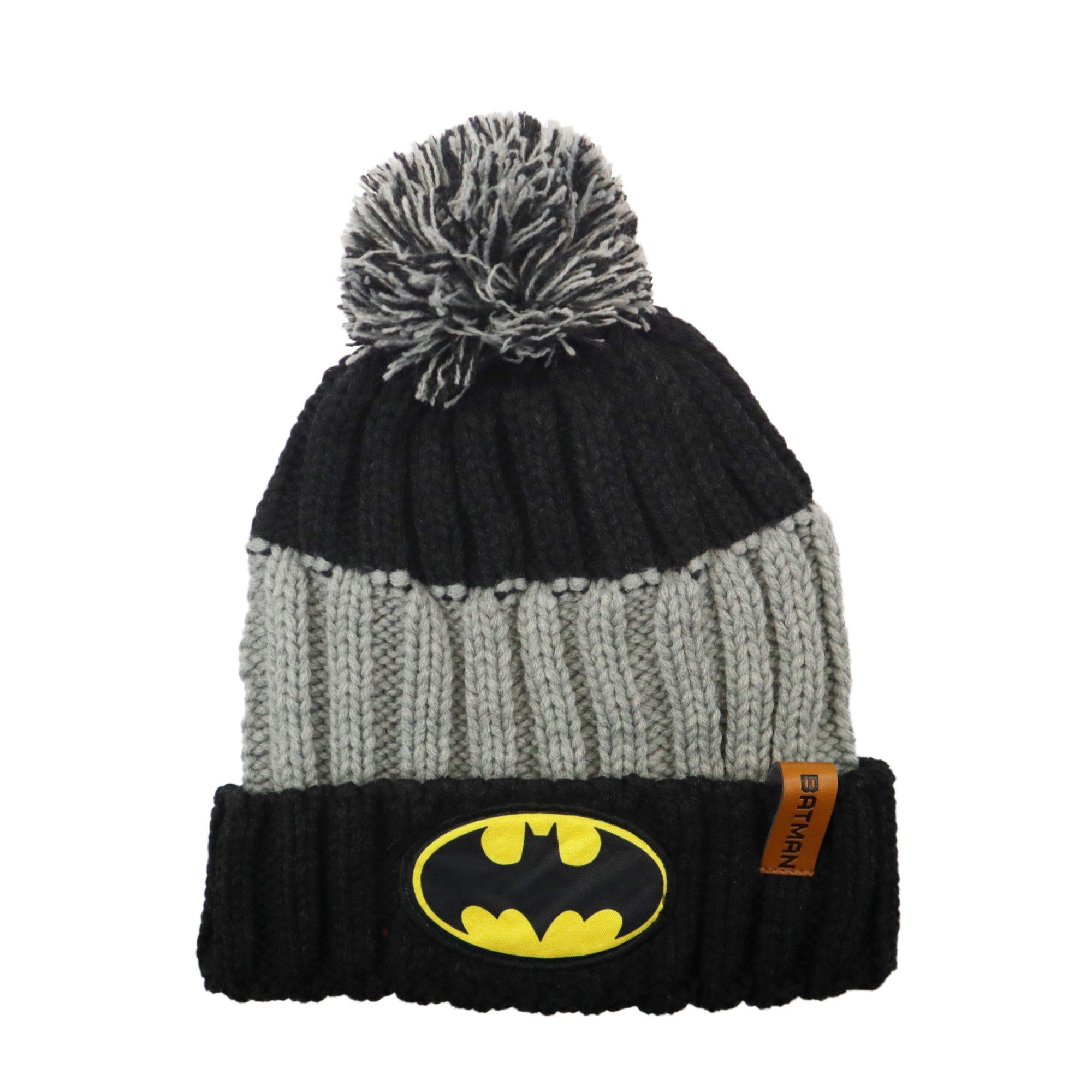 DC Comics Bommelmütze Batman Jungen Wintermütze Gr. 52 bis 54