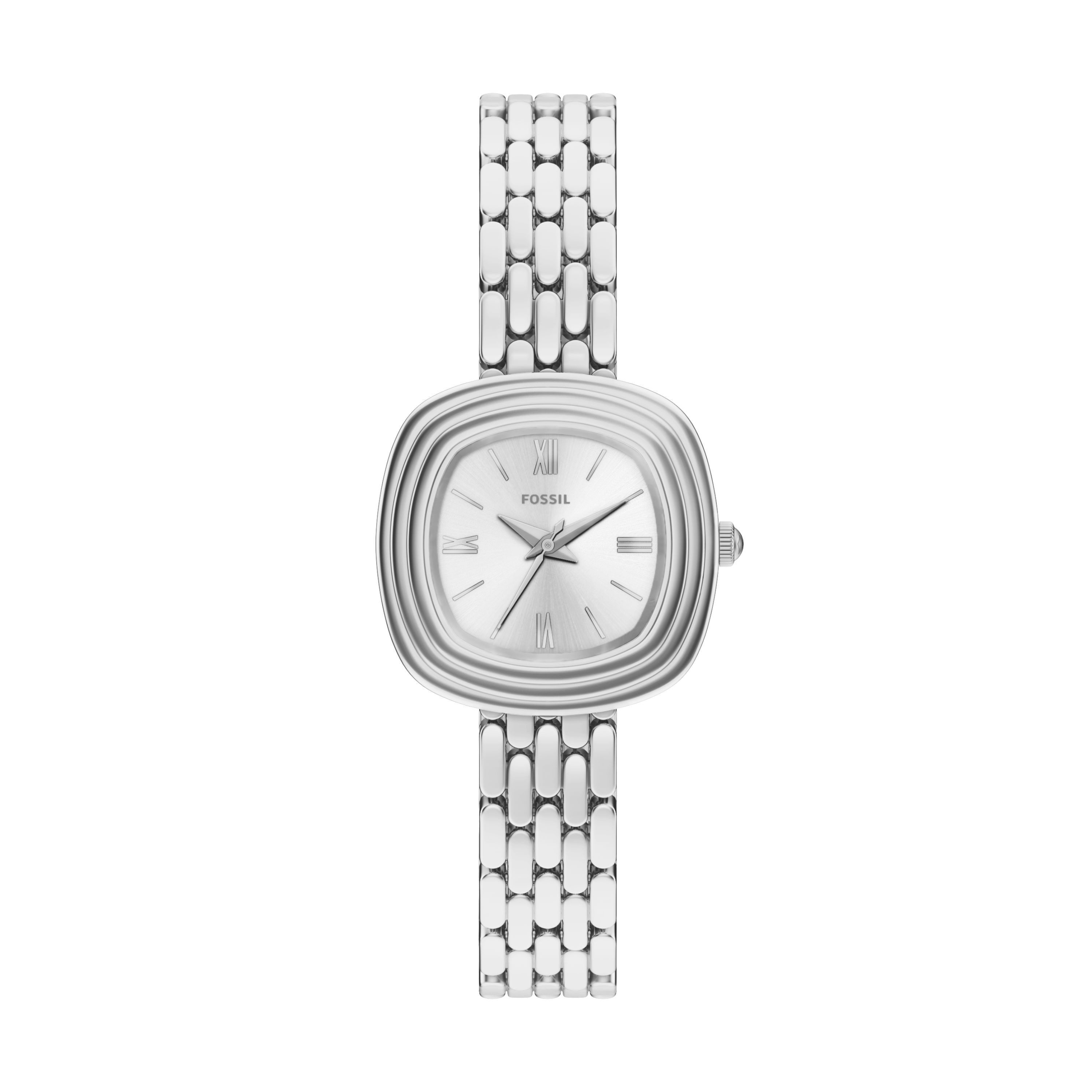 Fossil Quarzuhr Emerson ES5508, Armbanduhr, Edelstahlarmband, analog