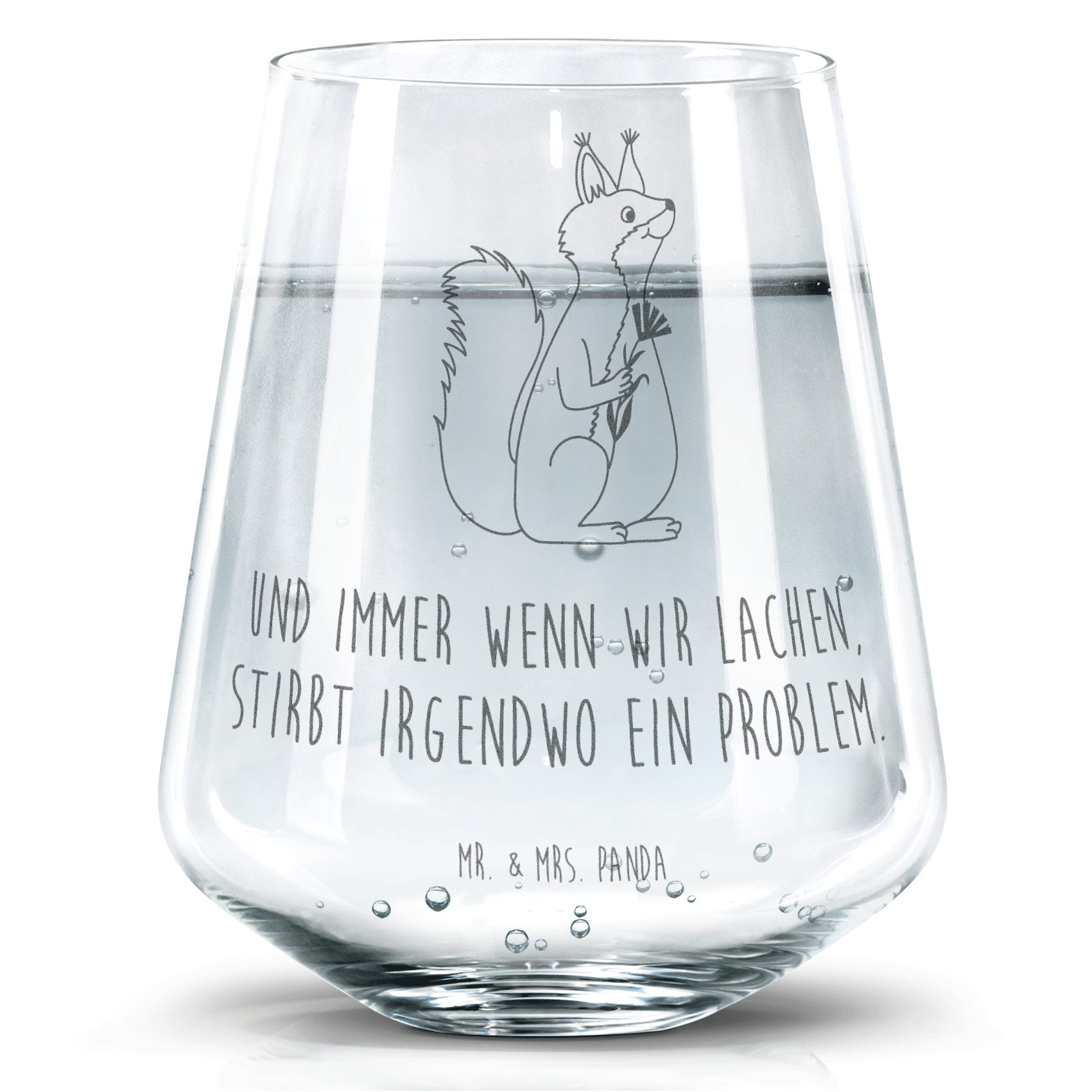 Mr. & Mrs. Panda Glas Eichhörnchen Blume Transparent Geschenk
