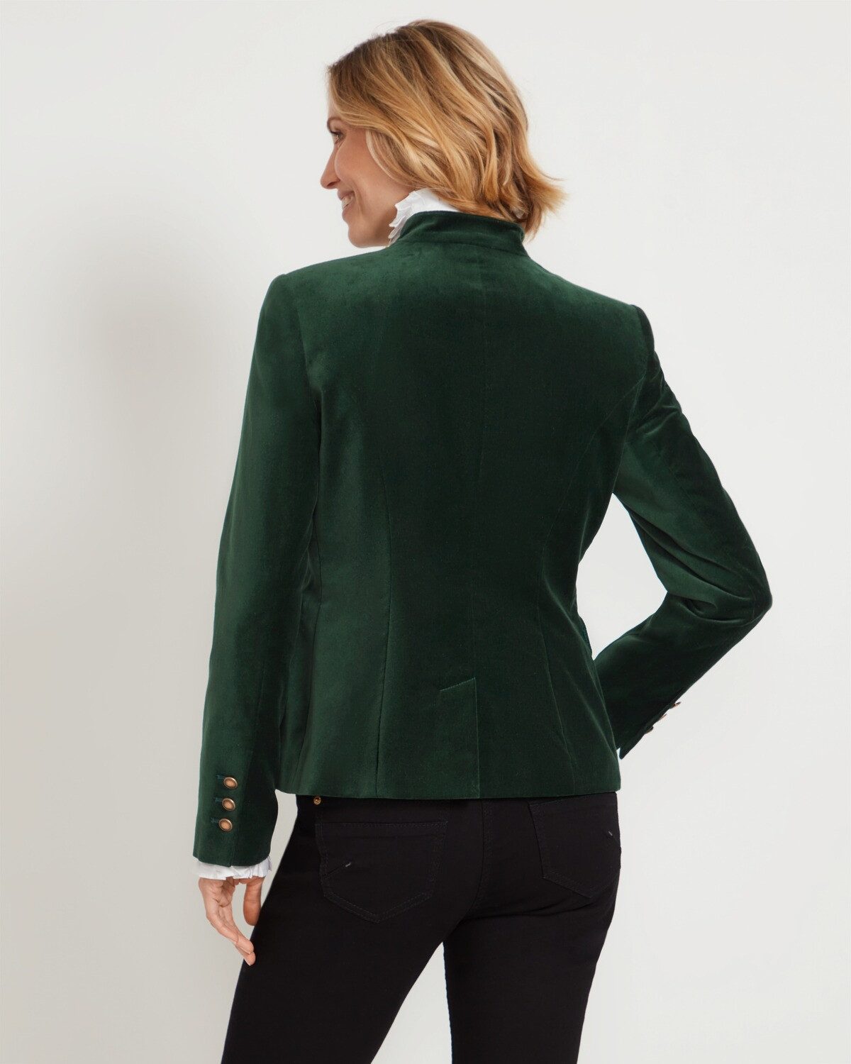Reitmayer Trachtenjacke Stehkragenjacke Samt – Bild 5 von 5
