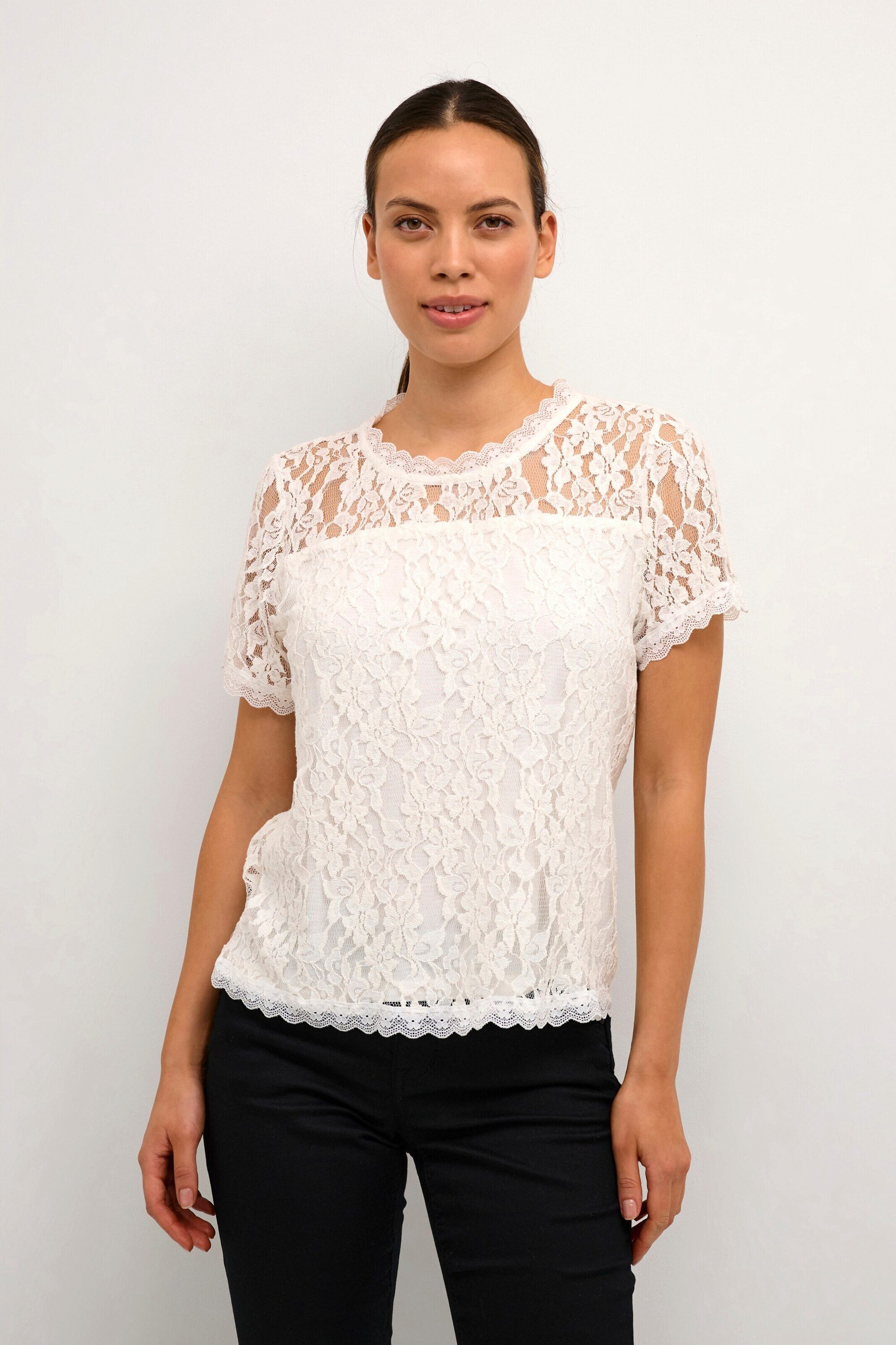 Cream Kurzarmbluse CR Kit (1-tlg) Spitze günstig online kaufen
