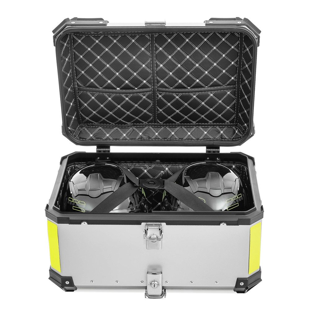 Bagtecs Topcase Set Motorrad Aluminium Topcase 85L + Sozius Rückenpolster # XB85 Alu T