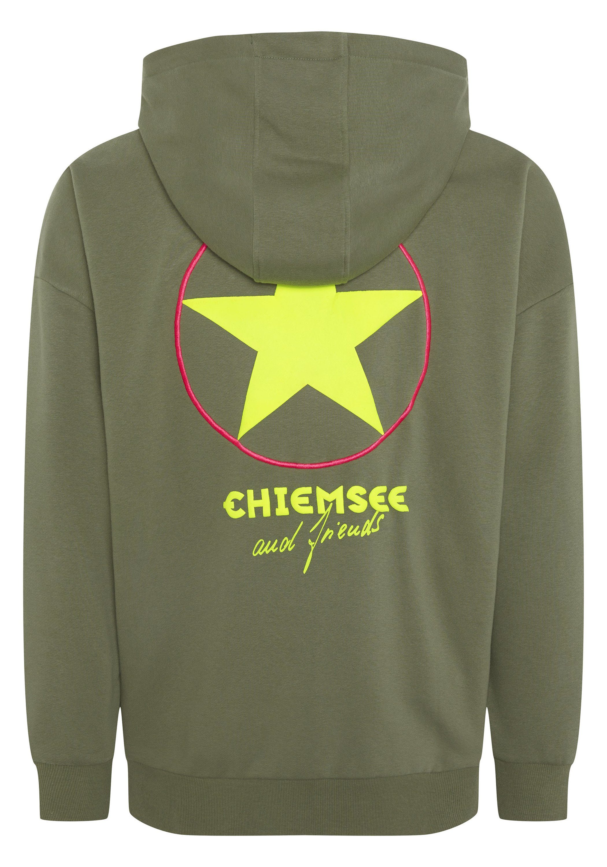 Chiemsee Kapuzensweatshirt Olive Hoodie Print und mit 1 18-0515 Stitching Dusty