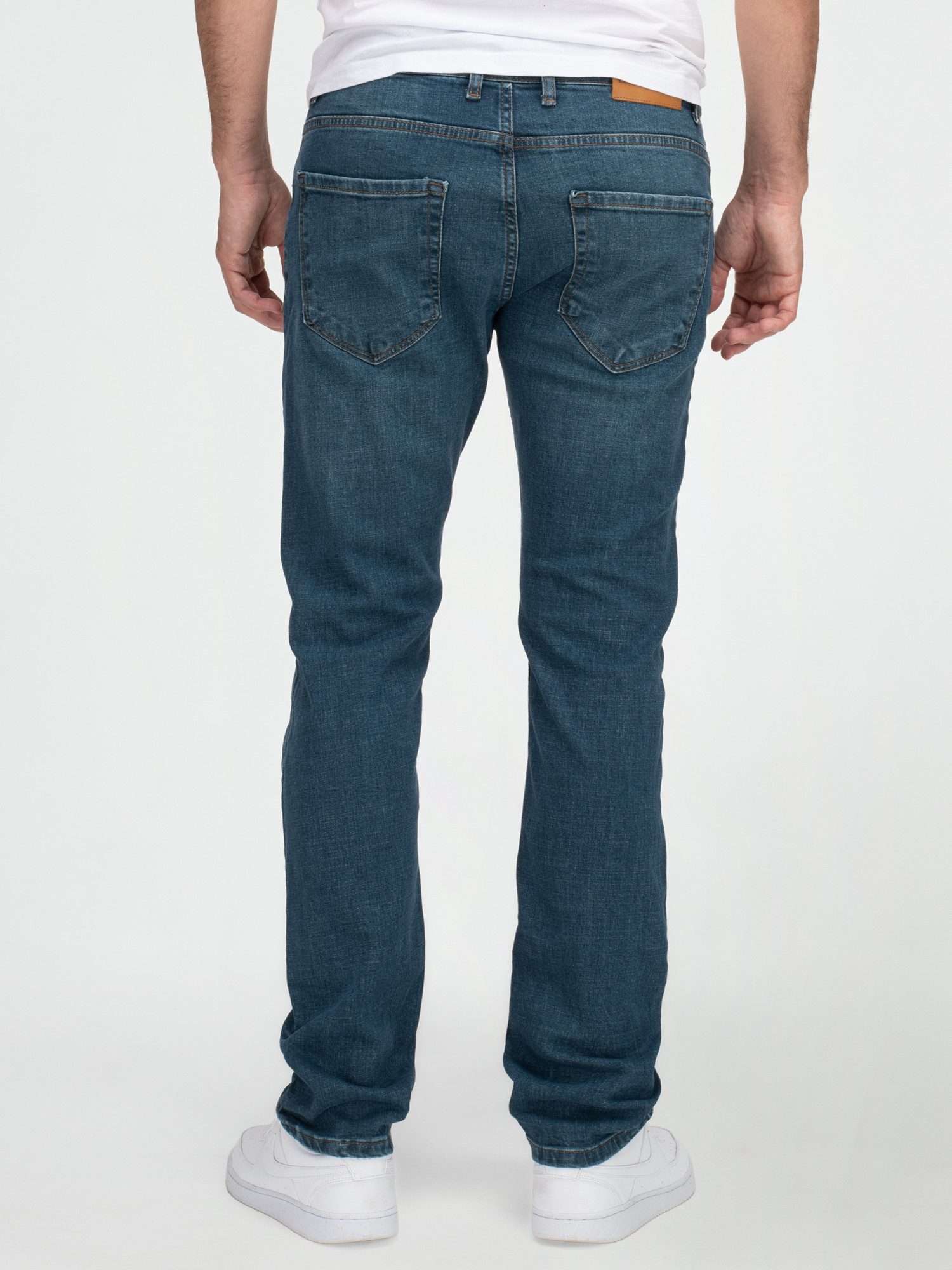 Lorenzo Loren Straight-Jeans Herren Jeans Hose Stonewashed LL-4016