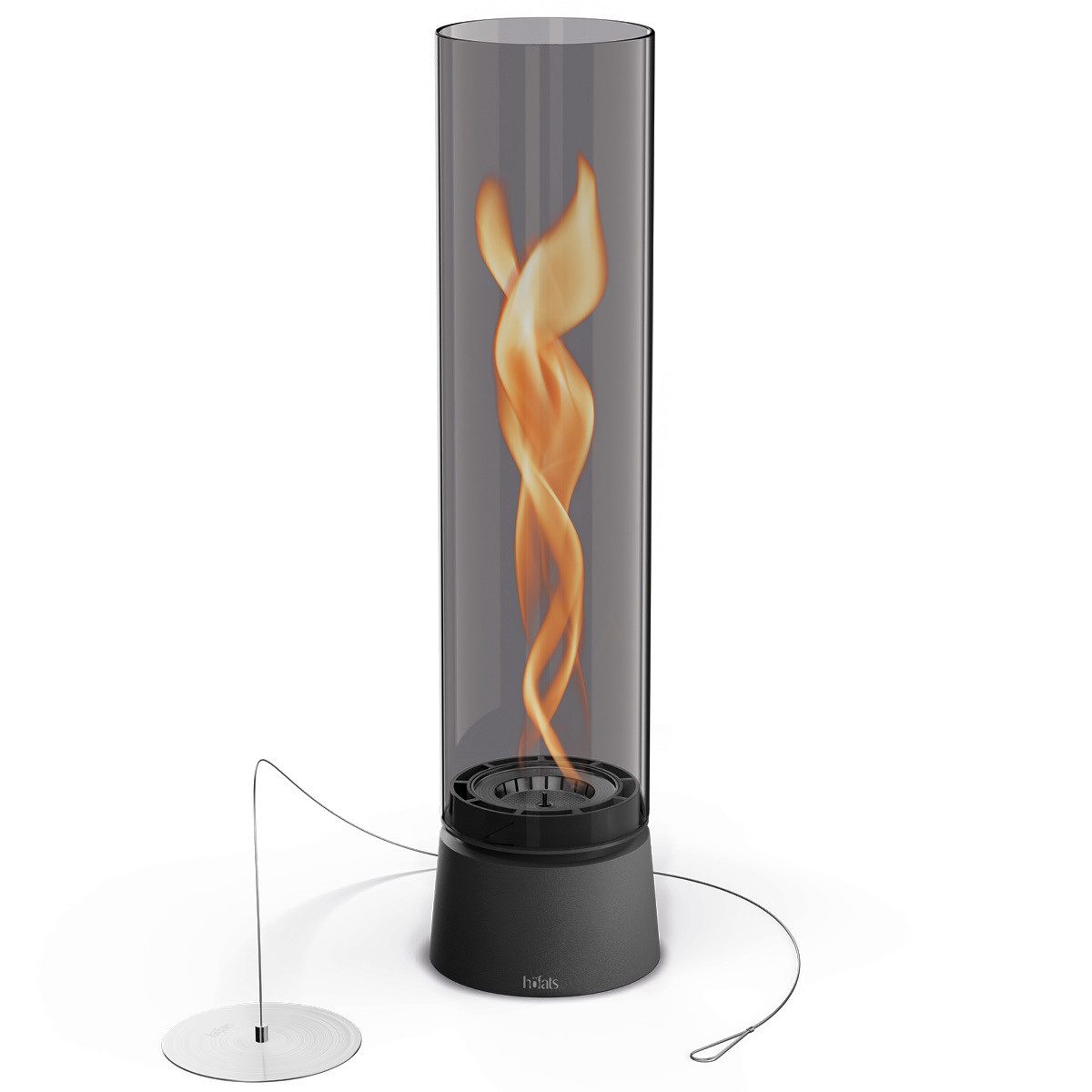 höfats Tischfeuer SPIN air (rauch- und rußfreier Tischkamin für Indoor und Outdoor), wärmende Feuersäule mit Flammenwirbel für Tischdeko