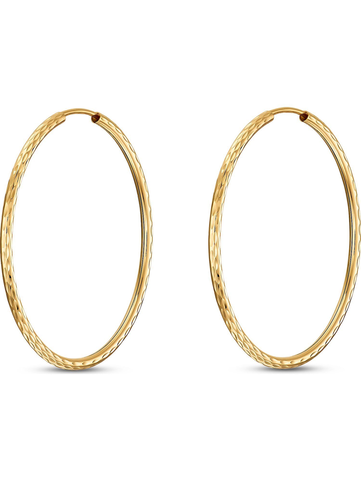 FAVS Paar Creolen FAVS Damen-Creolen Flexible Creole 375er Gelbgold (Paar)
