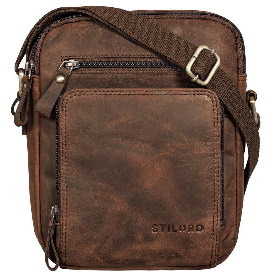 STILORD Messenger Bag Darius Kleine Umhängetasche Herren Leder