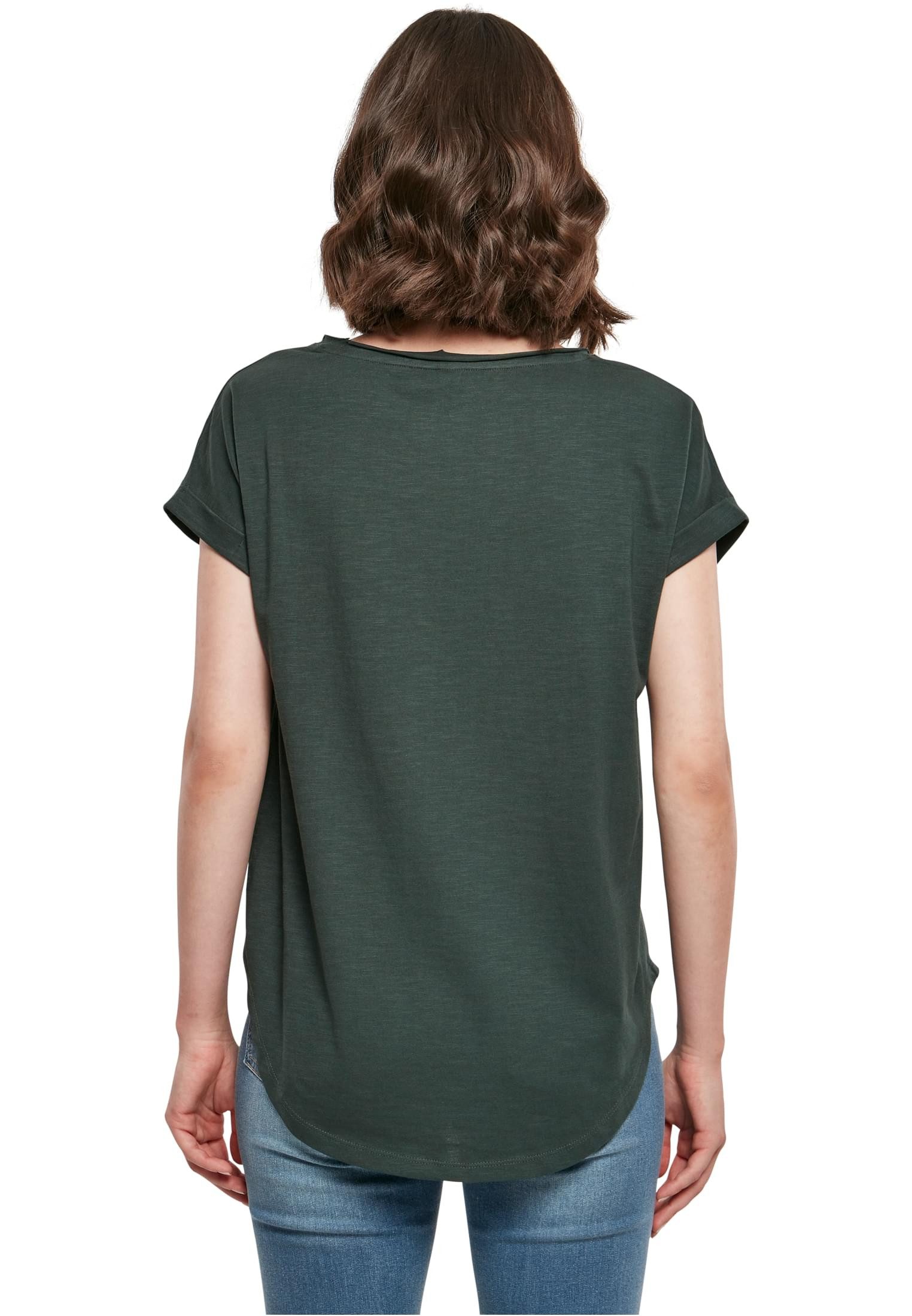 urbandreamz T-Shirt Damen Kurzarm Rundhals Long Slub Shirt hinten lang gesc günstig online kaufen