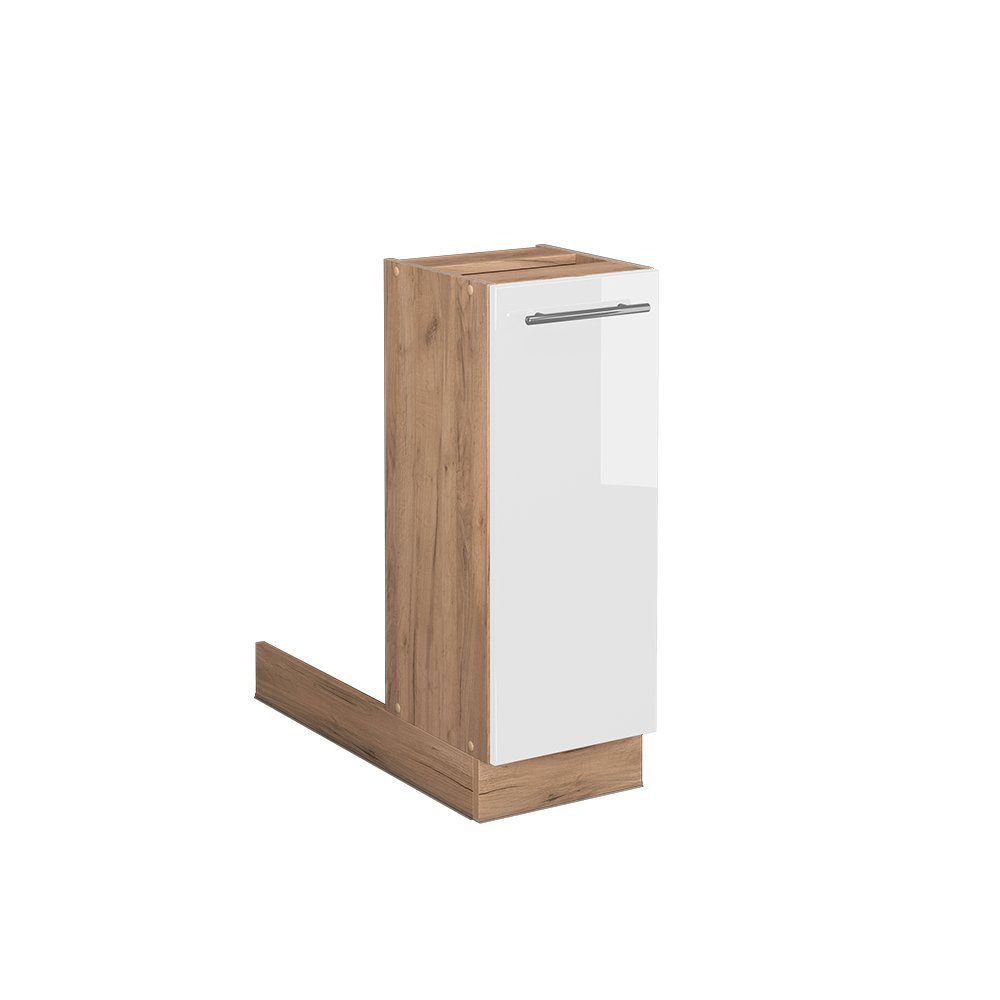 Vicco Unterschrank Fame-Line, Weiß Hochglanz/Goldkraft Eiche, günstig online kaufen