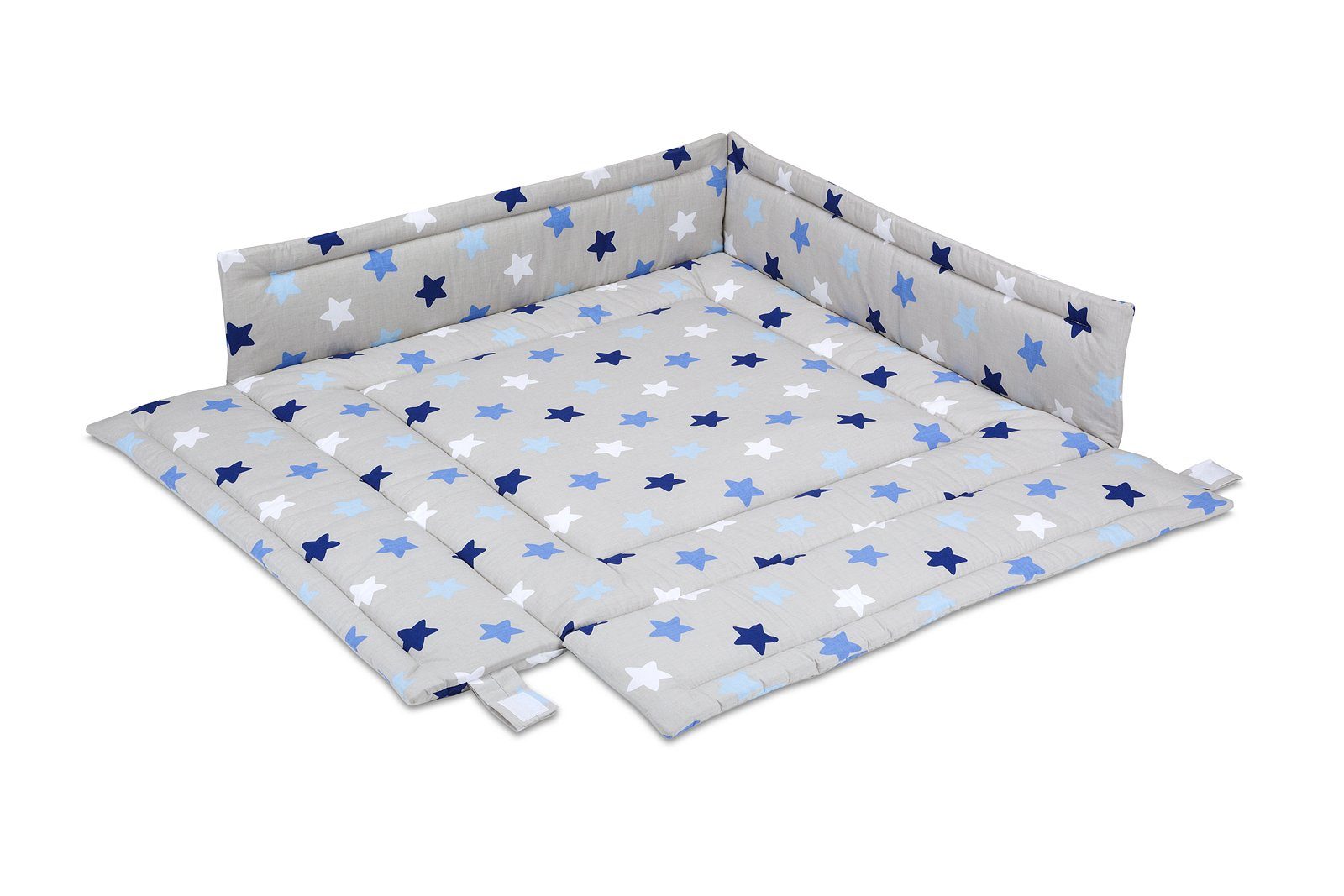 FabiMax Laufgittereinlage 100x100 cm, mit Seitenschutz, Befestigung mit Klettverschlüssen