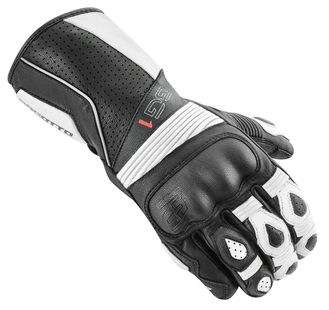 Bogotto Motorradhandschuhe Sprint perforierte Motorradhandschuhe Black/White