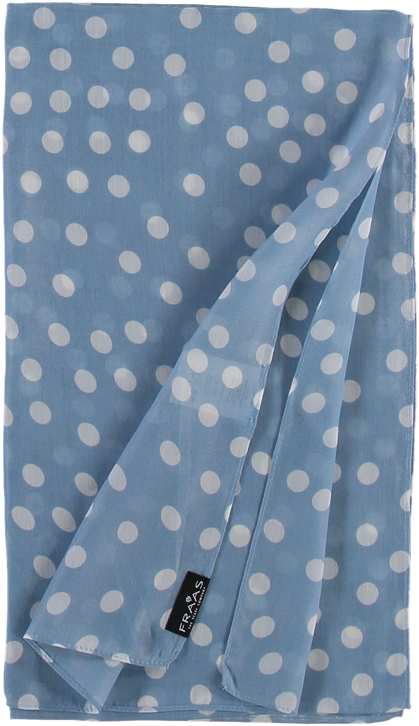 Fraas Modeschal Polyesterschal, blue (1-St), Punkte-Print mit light