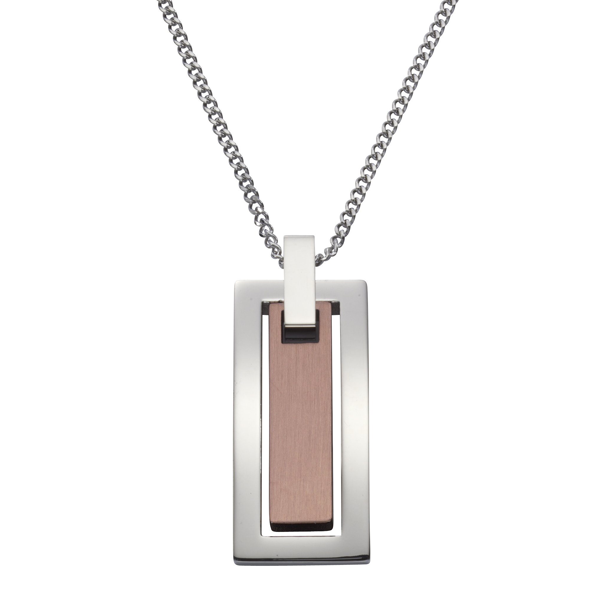 Zeeme Kette mit Anhänger Edelstahl zweifarbig günstig online kaufen