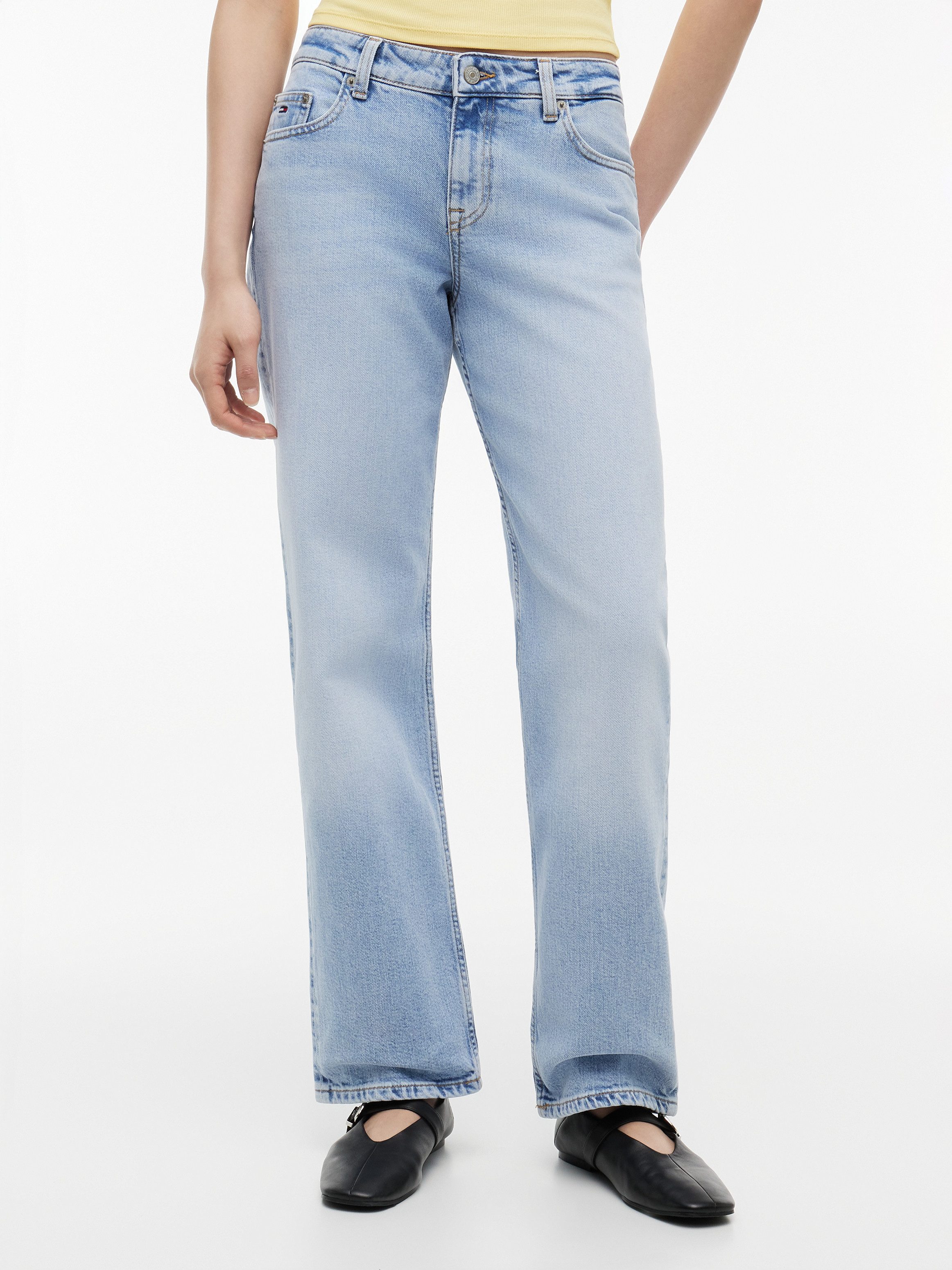 Tommy Jeans Straight-Jeans SOPHIE LW STR BI0112 Baumwoll-Lyocell-Mix mit Stretch