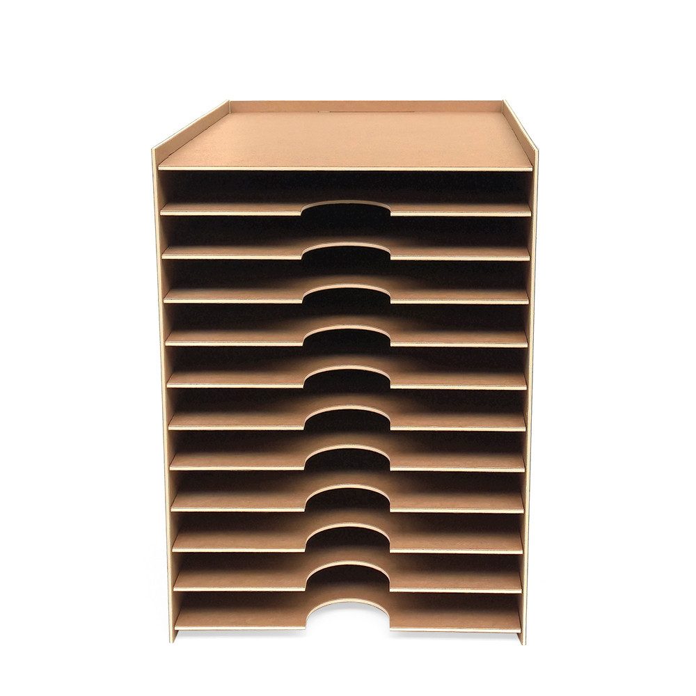 HR Direktverkauf GmbH Briefablage Organizer für Papier und Dokumente - nachhaltige Ablage mit 12 Fächern (15-St)
