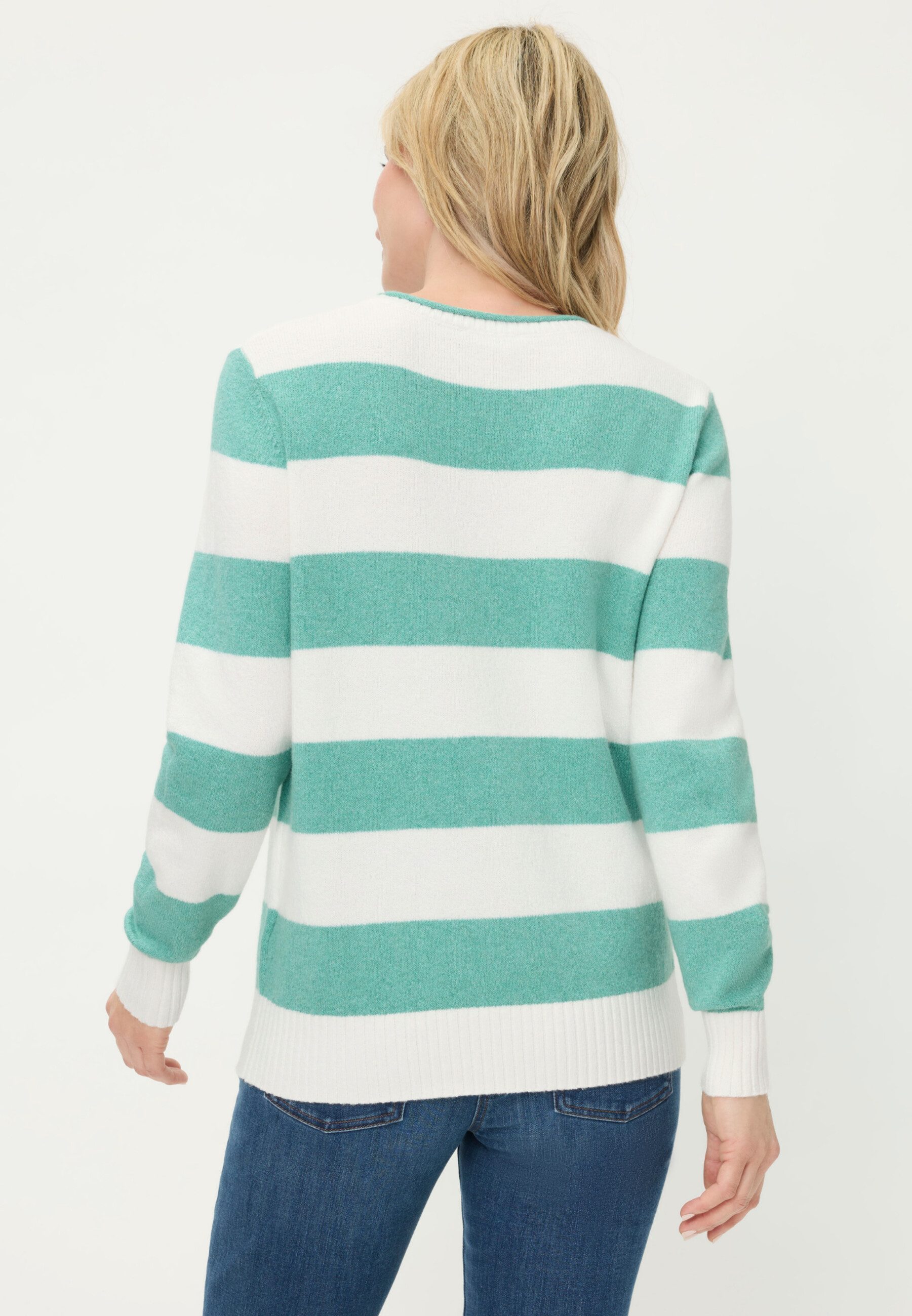 Olsen Strickpullover mit breiten Streifendessin