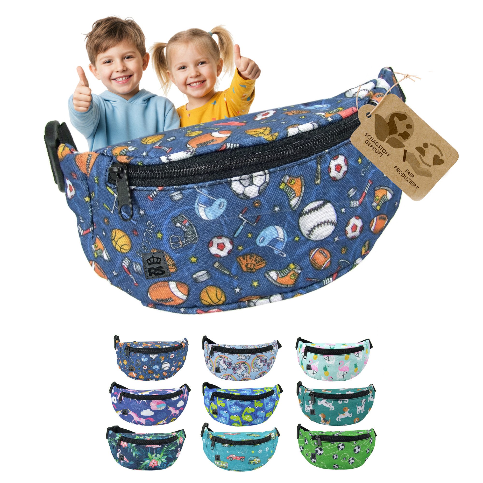 BambiniWelt by Rafael K. Gürteltasche Bauchtasche Kinder 3-7 Jahre Hüfttasche verstellbar robust abwaschbar