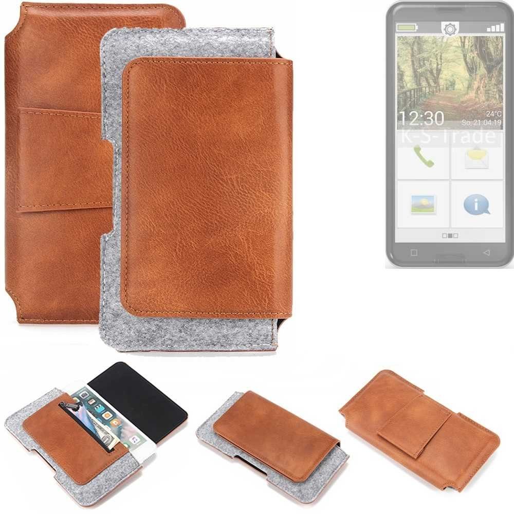 K-S-Trade Handyhülle für Emporia Smart.3, Handyhülle Schutzhülle Gürteltasche Holster Gürtel Tasche