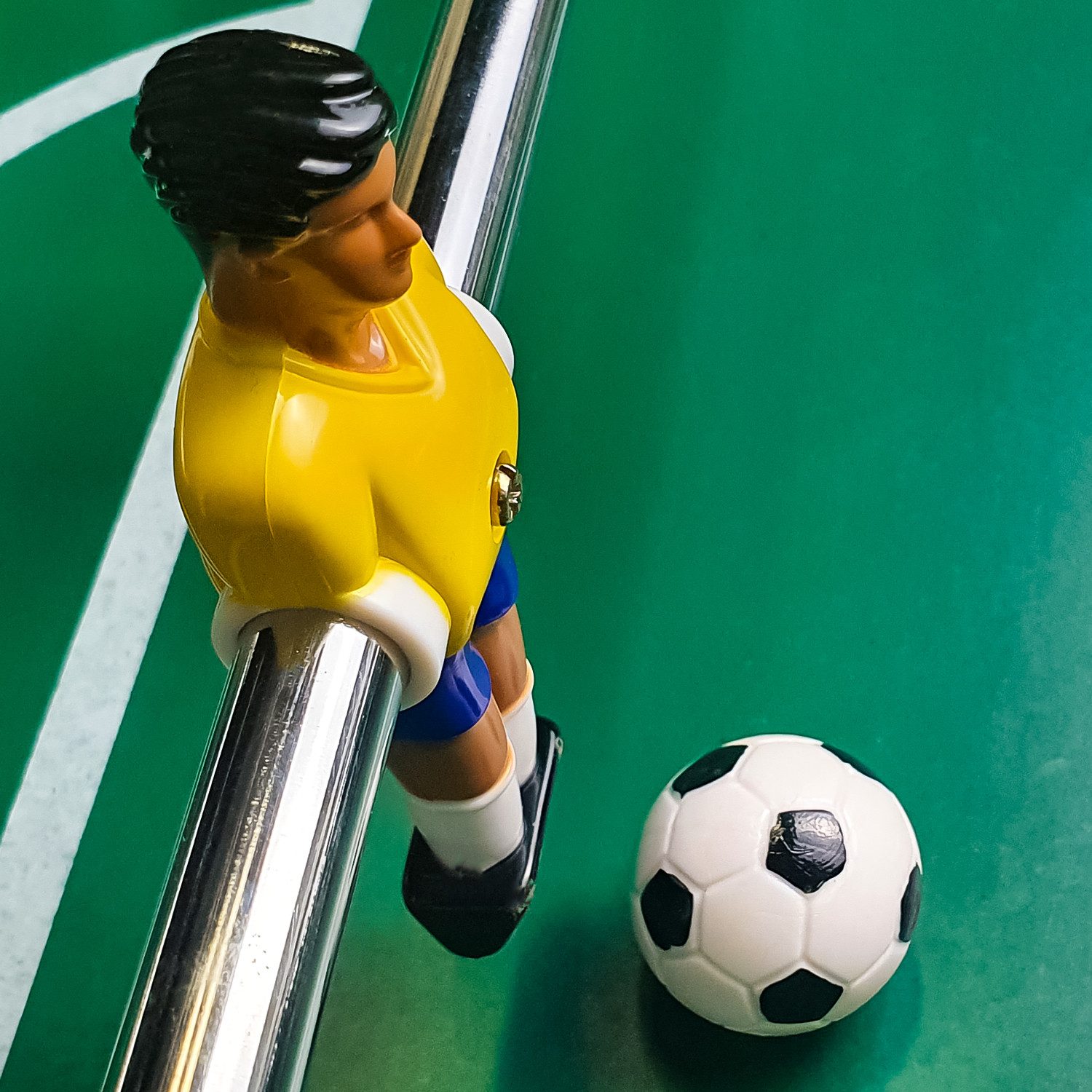 eyepower Tischfußballspiel Figuren - 22 Kickerfiguren Brasilien Niederlande - 13 mm Tischkicker (22-tlg), Tischfußball Ersatzfiguren - Kicker Figurenset - Kickerspieler Ersatz
