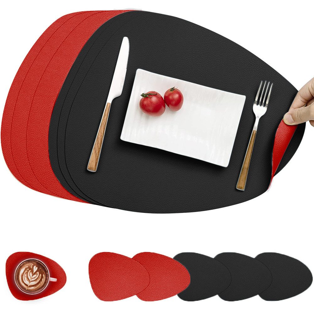 Coonoor Platzset Tischset, Kunstleder, abwischbar, (6-St), günstig online kaufen