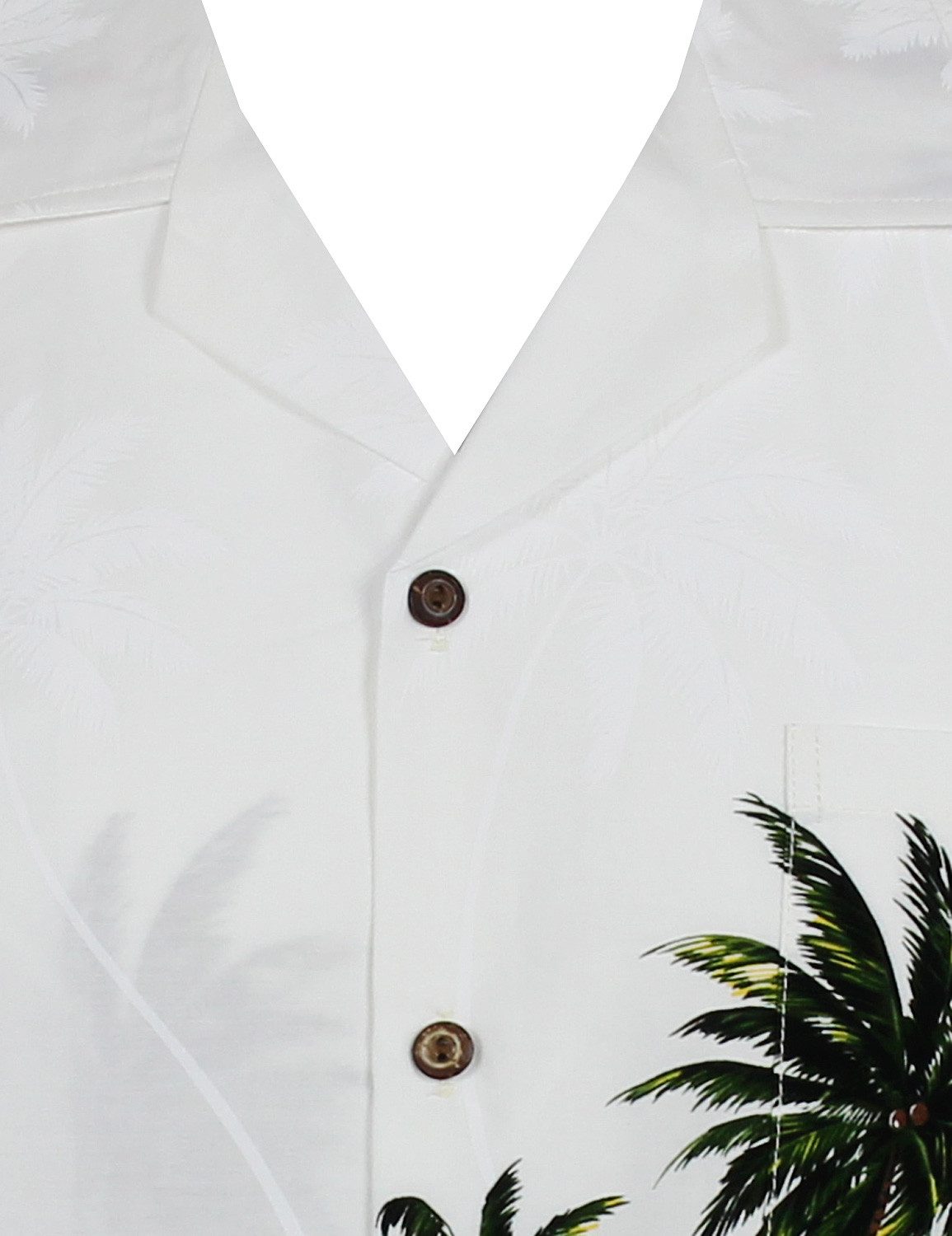 Pacific Legend Hawaiihemd Papagei mit Schwarz Original Hawaiihemd mit 100% Kokosnuss-Knöpfen