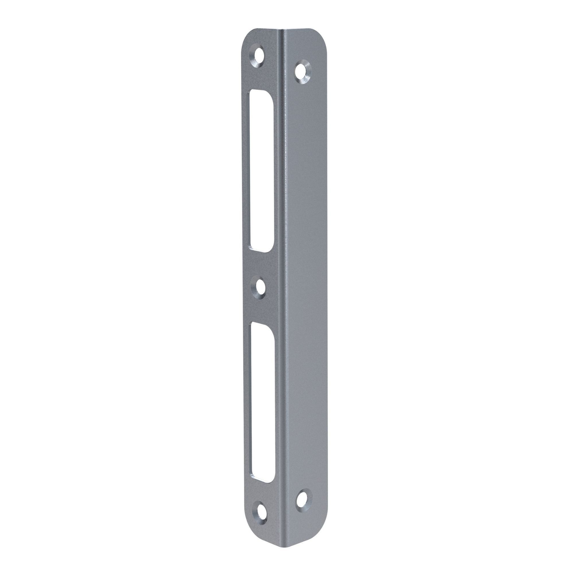 BASI Winkelschließblech Schließblech, (Packung), DIN R/L verwendbar, abgerundet, verzinkt, Länge 170 mm x Breite 20 mm