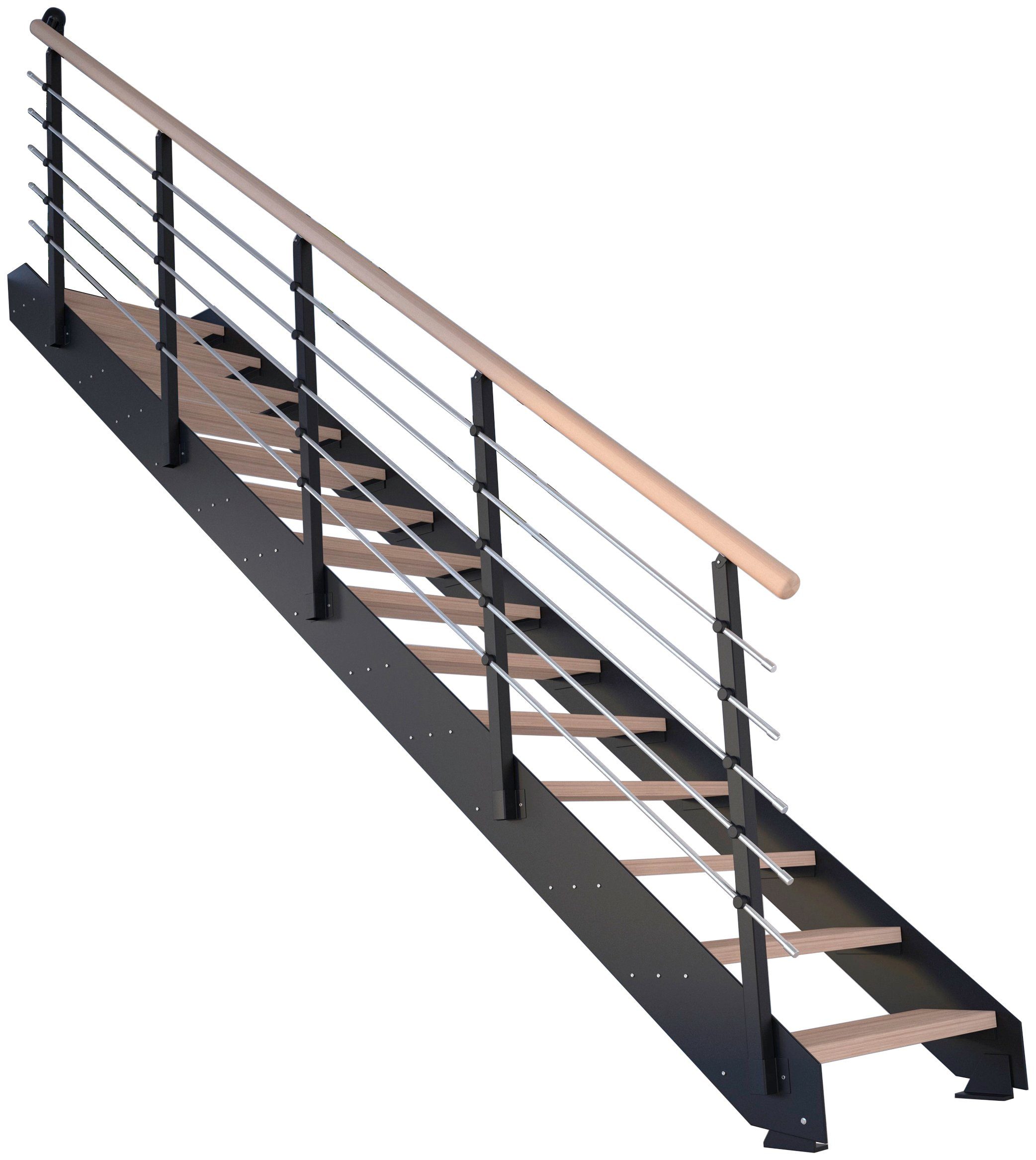 Starwood Systemtreppe Metall, Stufen Geteilte offen, Kos