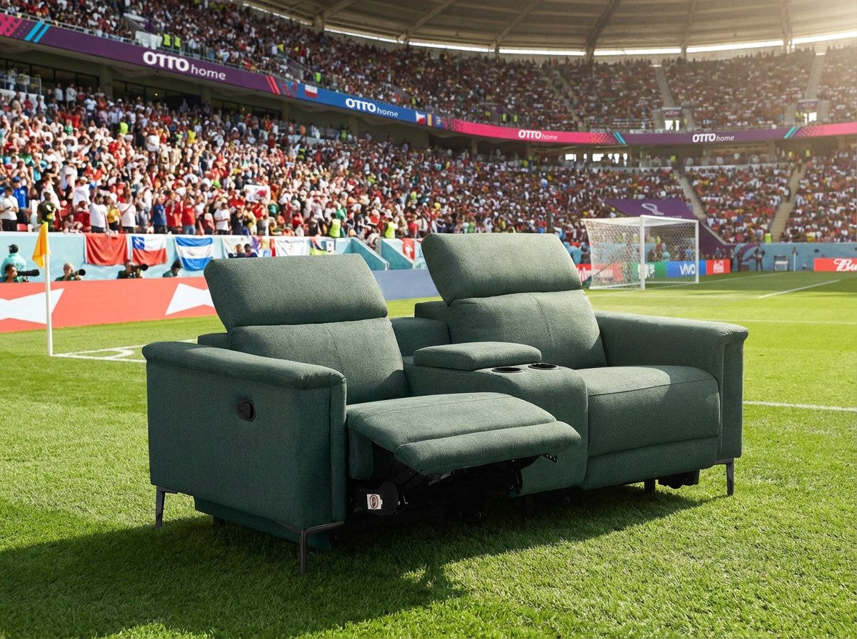 2-Sitzer LUND, Struktur, Kinosofa, Relaxfunktion, TV-Sessel, man./elektrisch