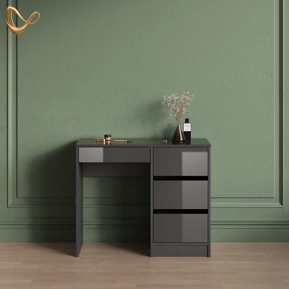 Livinity® Schminktisch Imola, Anthrazit/Anthrazit, mit 4 Schubladen günstig online kaufen