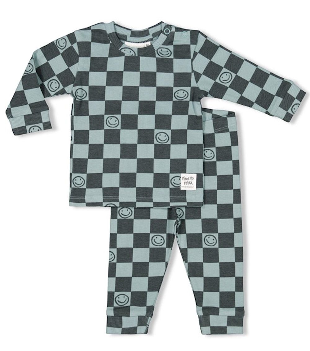 Feetje Pyjama Feetje Jungen Schlafanzug Pyjama lang Chester Check seegrün (1 tlg)
