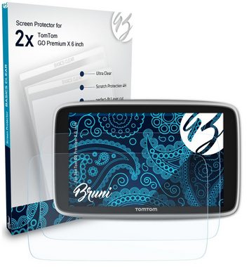 Bruni Schutzfolie für TomTom GO Premium X 6 inch, (2 Folien), praktisch unsichtbar