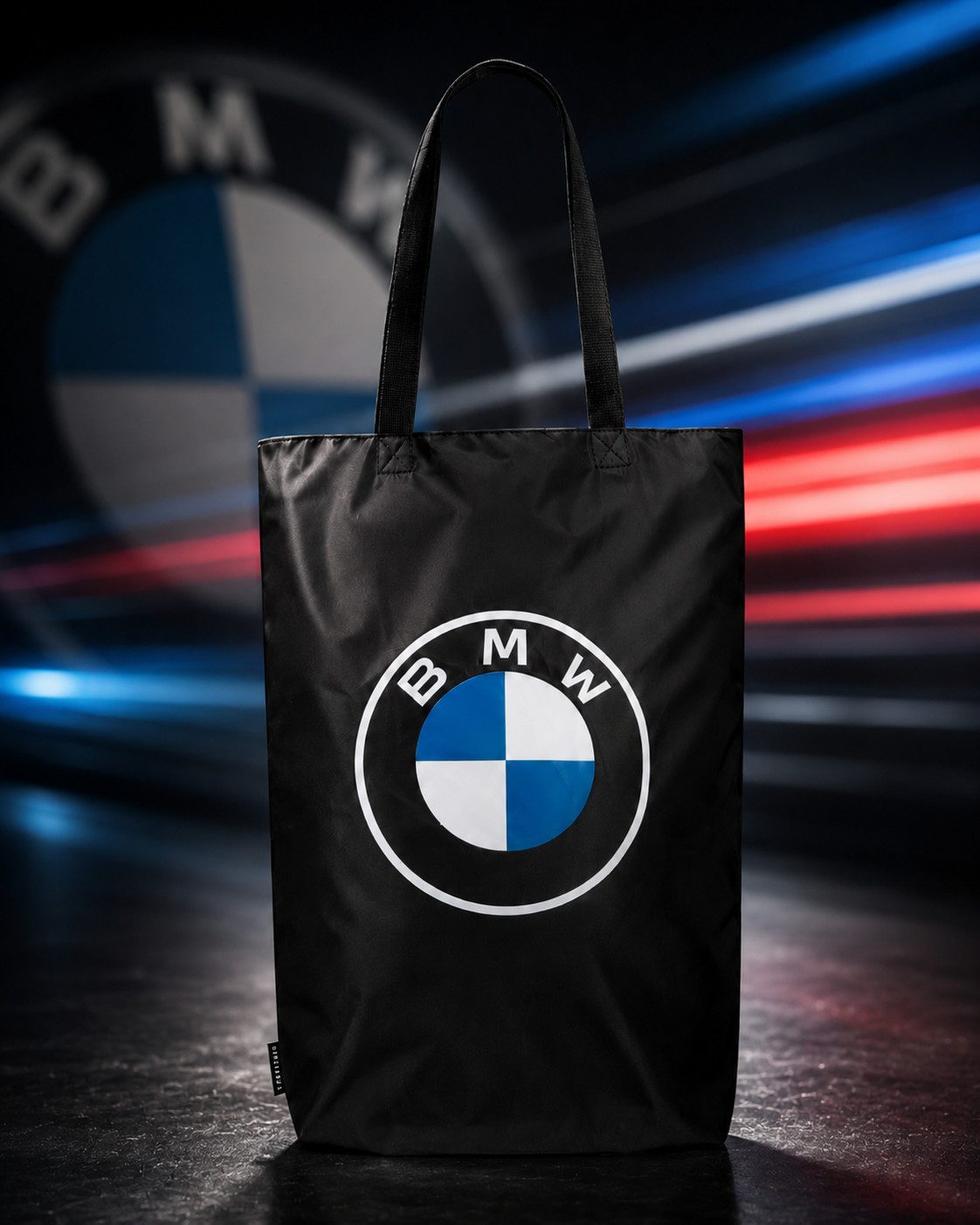 BMW Shopper BMW Shopper Schwarz Tasche mit großem BMW Logo Einkaufstasche (1-tlg) – Bild 4 von 5