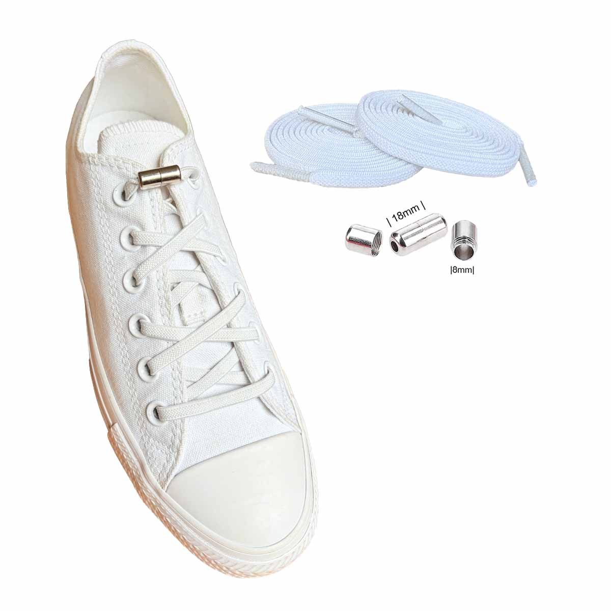Basicwear Germany Schnürsenkel Elastische flache Schnürsenkel mit Drehverschluss