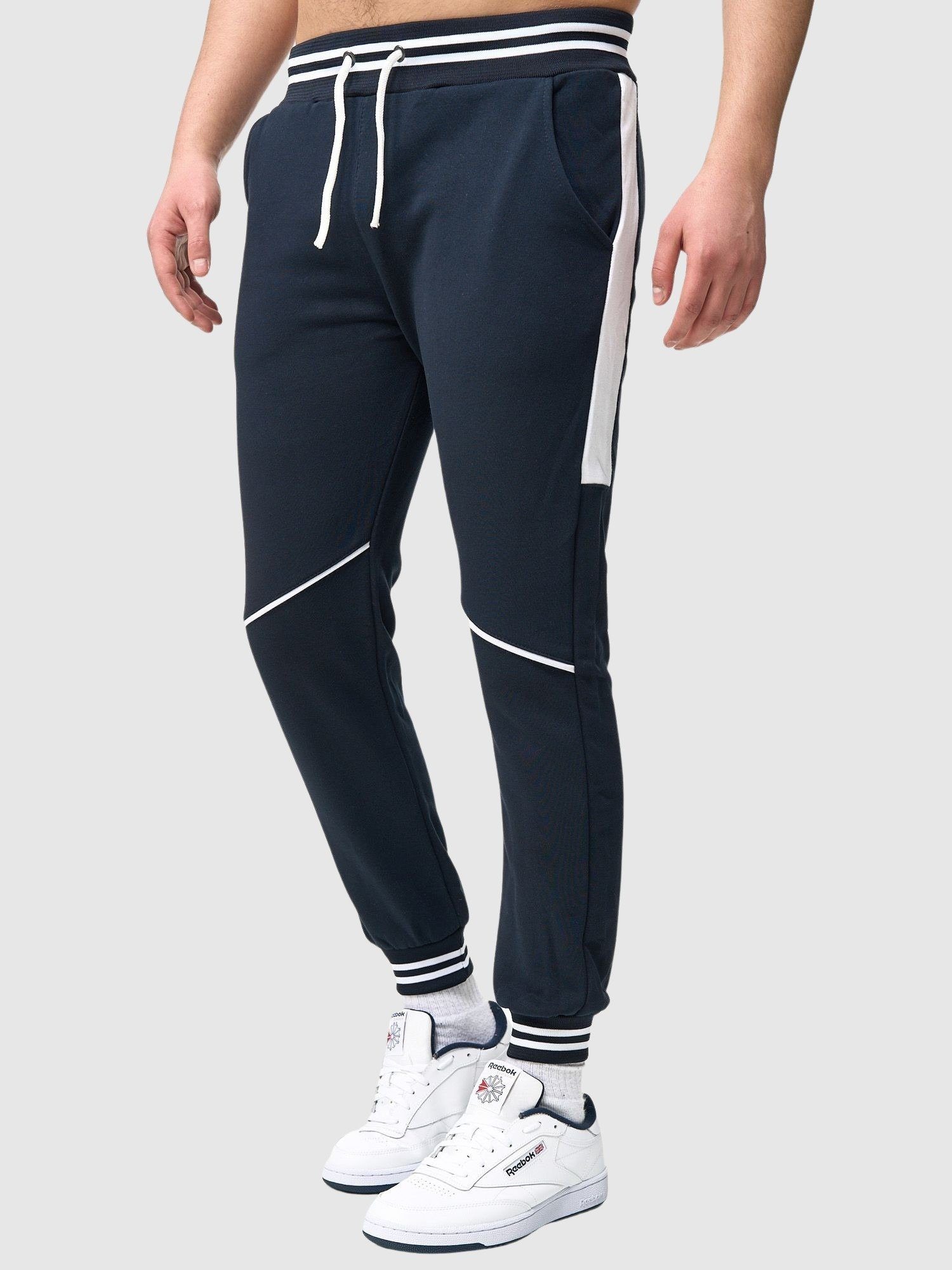 John Kayna Jogginghose Herren Jogginghose Sporthose Männer Trainingshose Sweatpants 1317C (Sporthose Trainingshose Sweatpants, 1-tlg) Fitness Freizeit Casual Navy