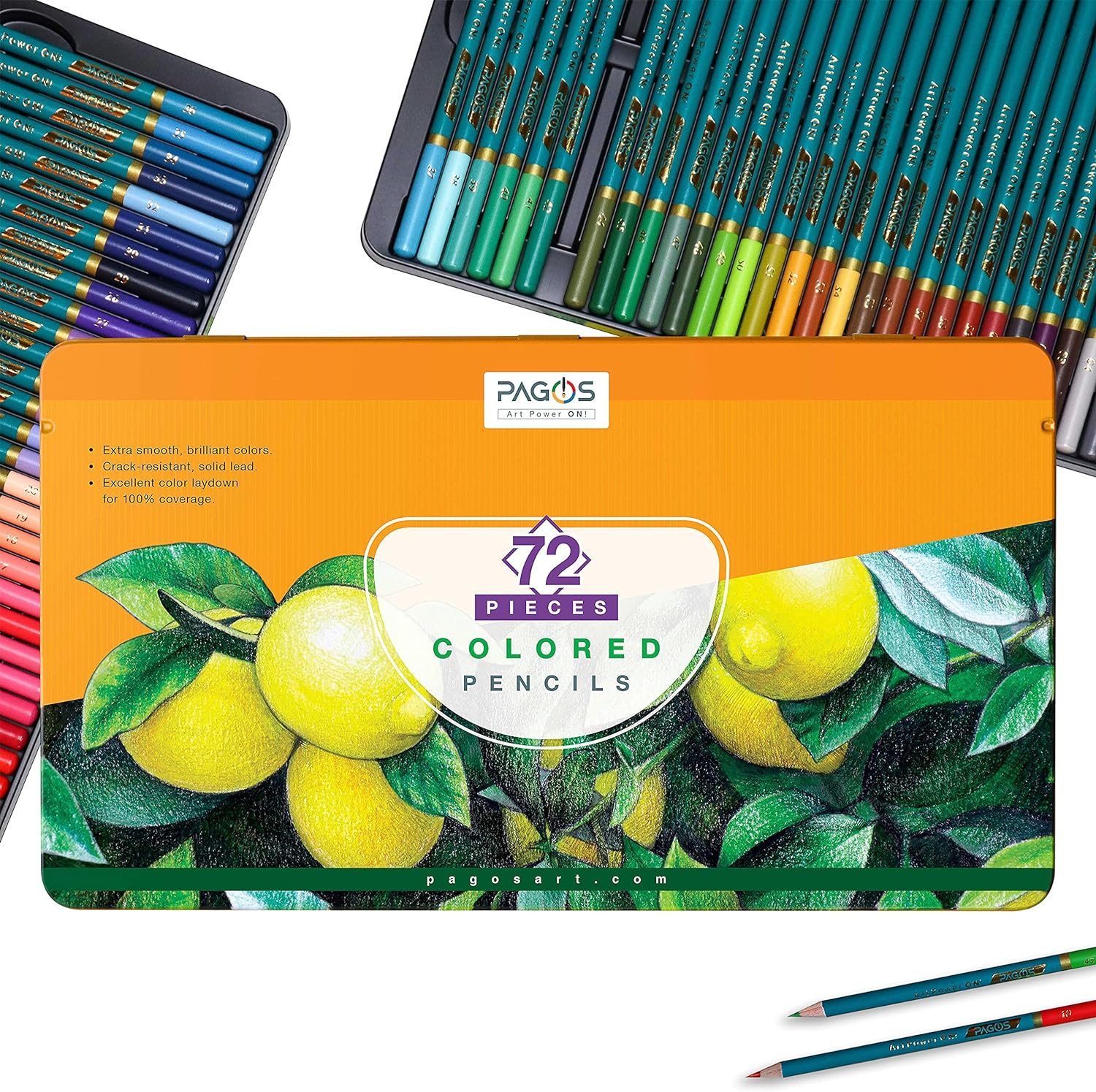 PAGOS Buntstift Pagos 72-teiliges Buntstifte-Set – lebendige Farben, (1-tlg)