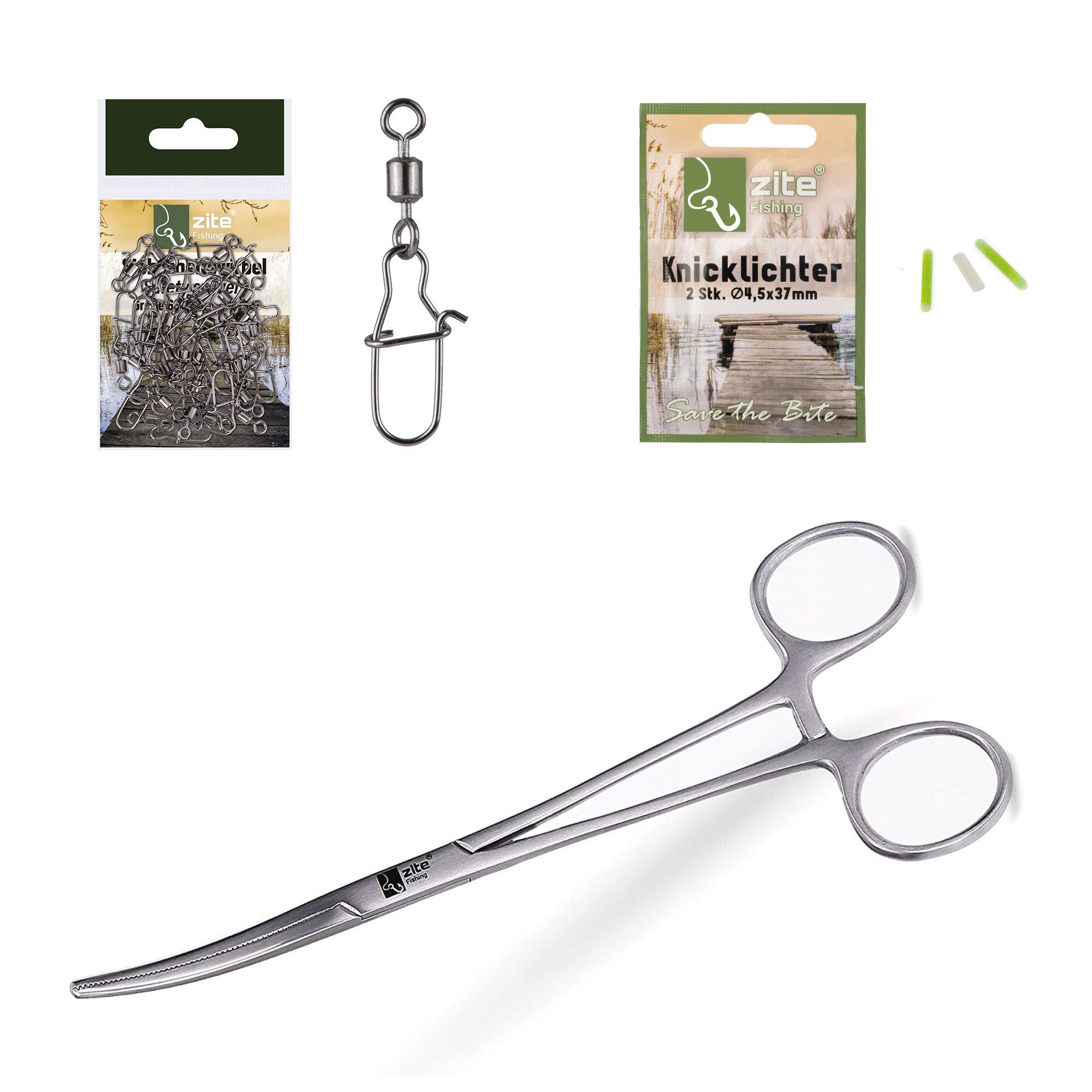 Zite Angelkoffer Angelkoffer mit Zubehör Befüllt Werkzeug Kescher Gummiert und Mehr