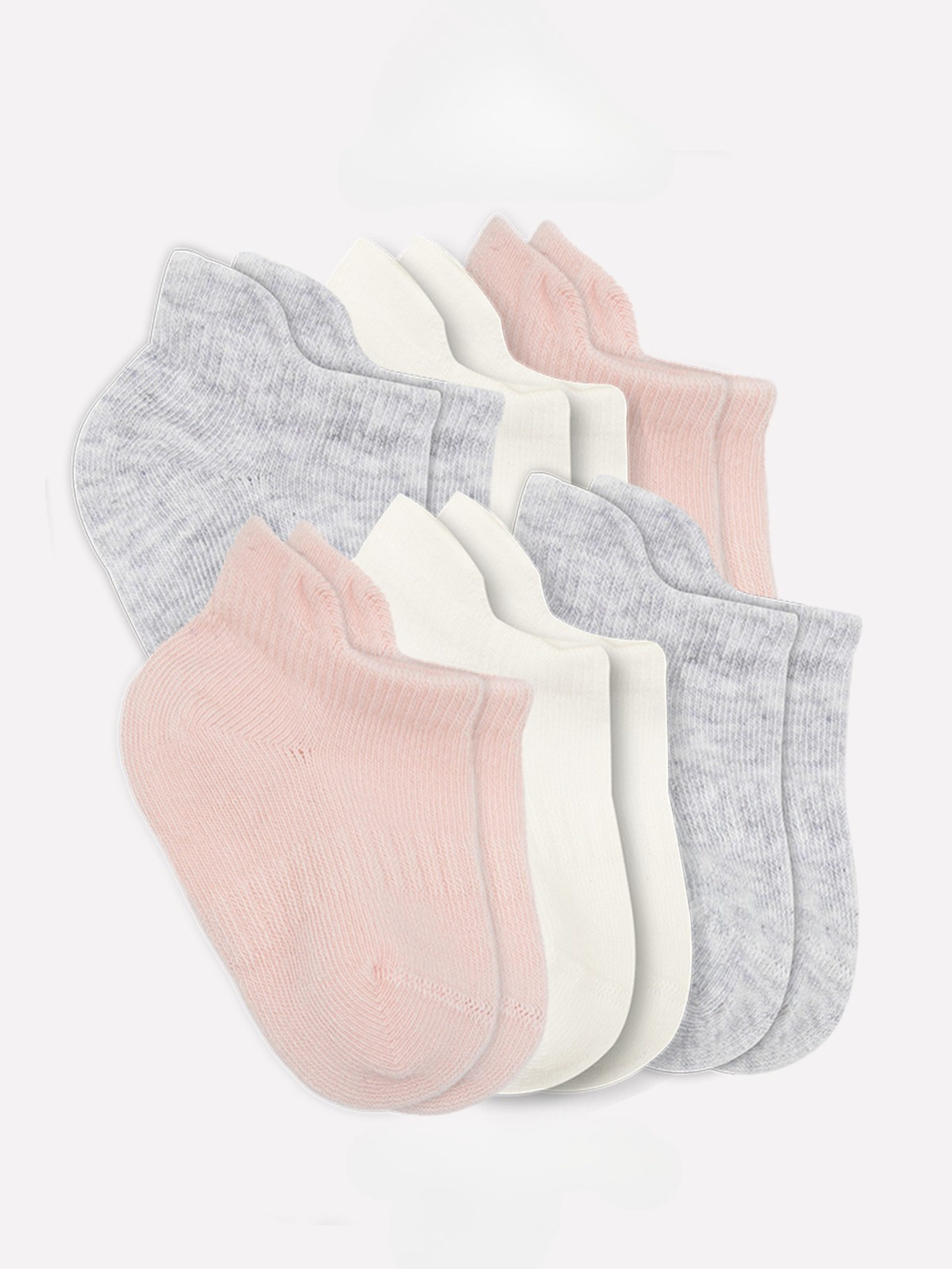 bistyle Sneakersocken (6er Pack) Sneakersocken Babys Jungen Mädchen Babysocken Kurzsocken (Set, 6-Paar, 6er-Pack) Bio-Baumwolle GOTS zertifiziert 0-6 Monate bis – Bild 4 von 4