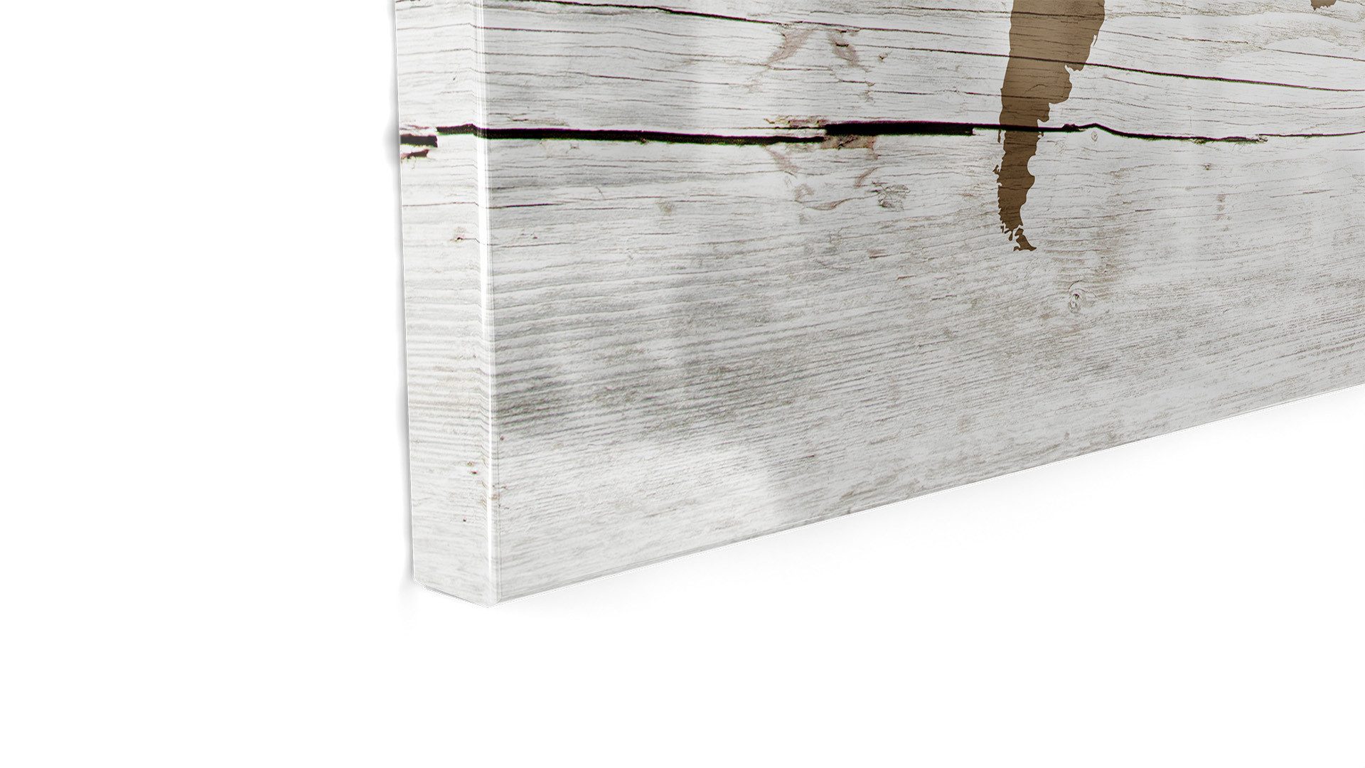 ALLboards Magnettafel Metallische Magnettafel, MetalBoard, WELTKARTE HELL