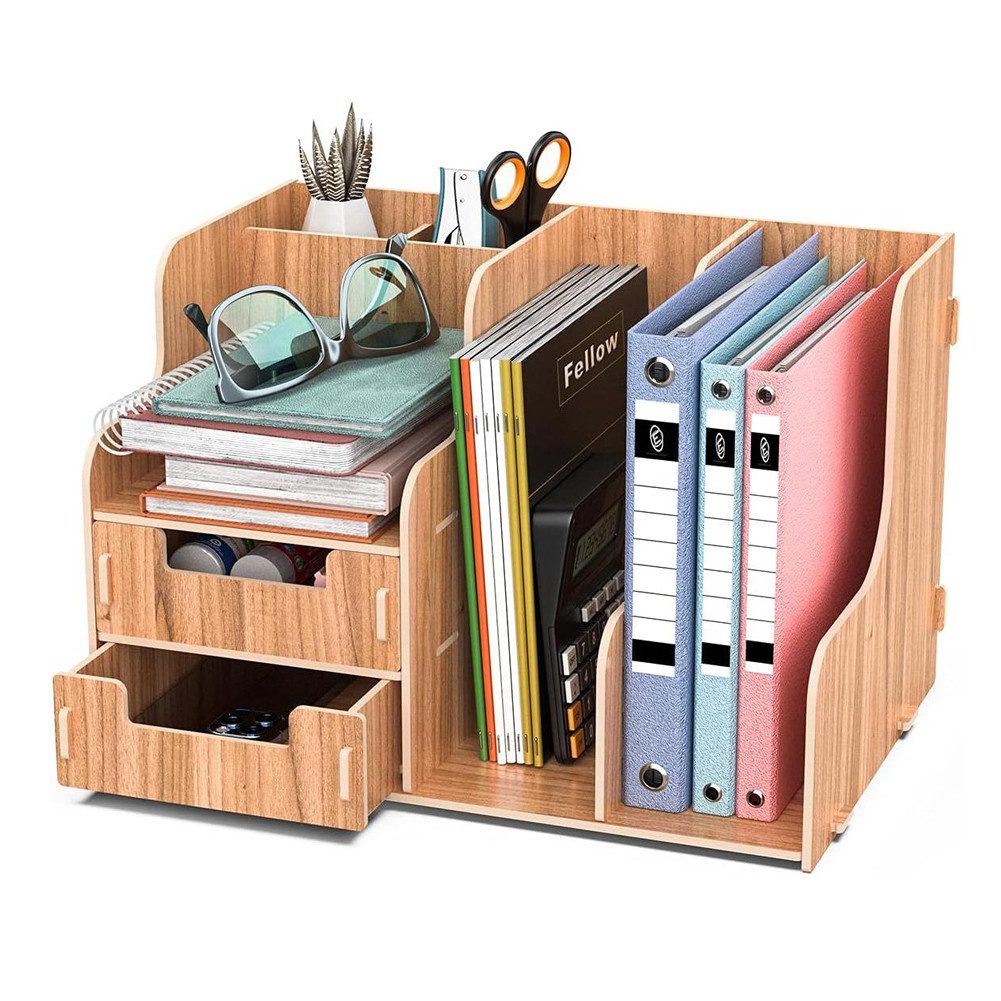 HT Schreibtisch Organizer, Stehsammler Holz, Dokumentenablage, günstig online kaufen
