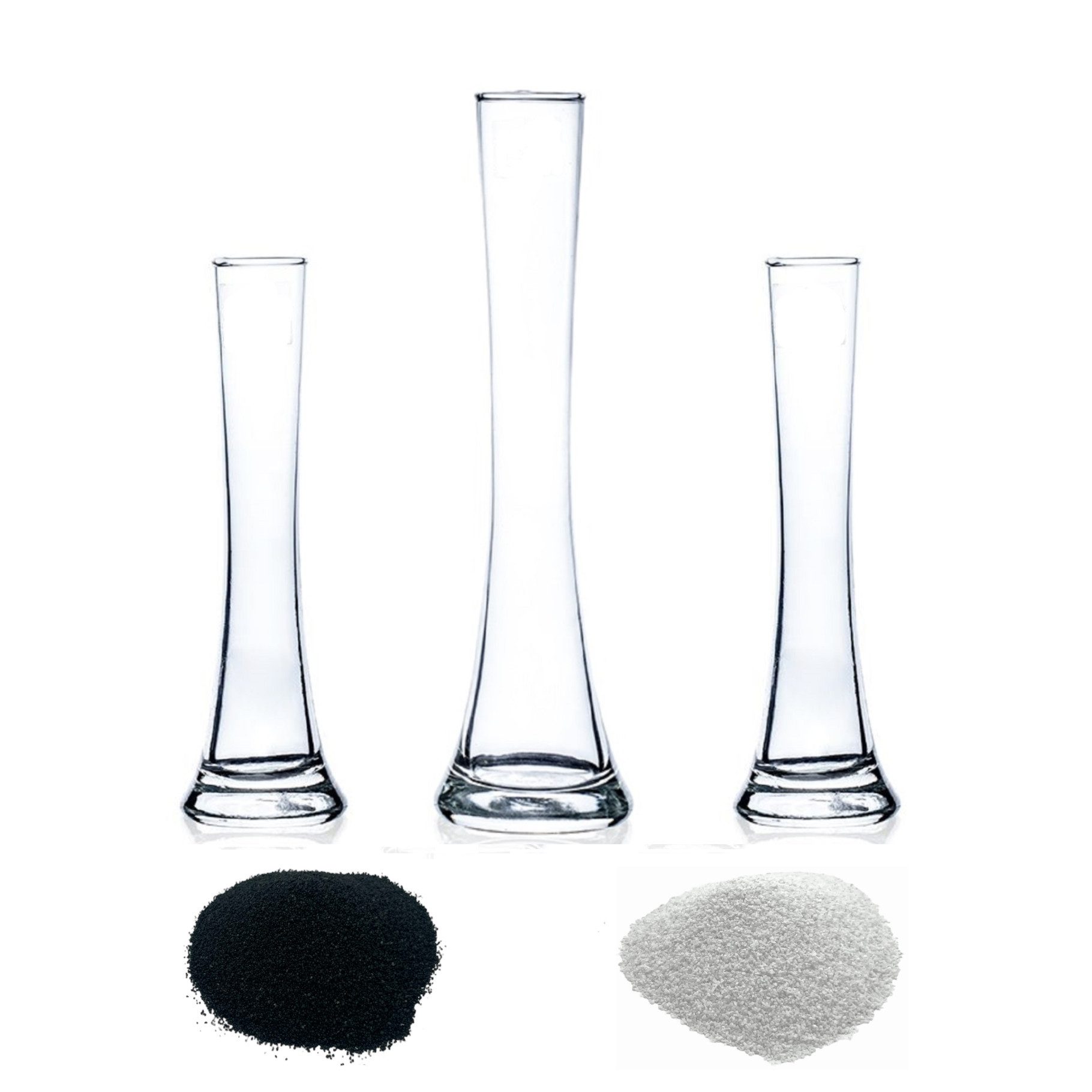 naninoa GmbH Dekosand Sandzeremonie Set 1x 32cm, 2x 26cm für Hochzeit
