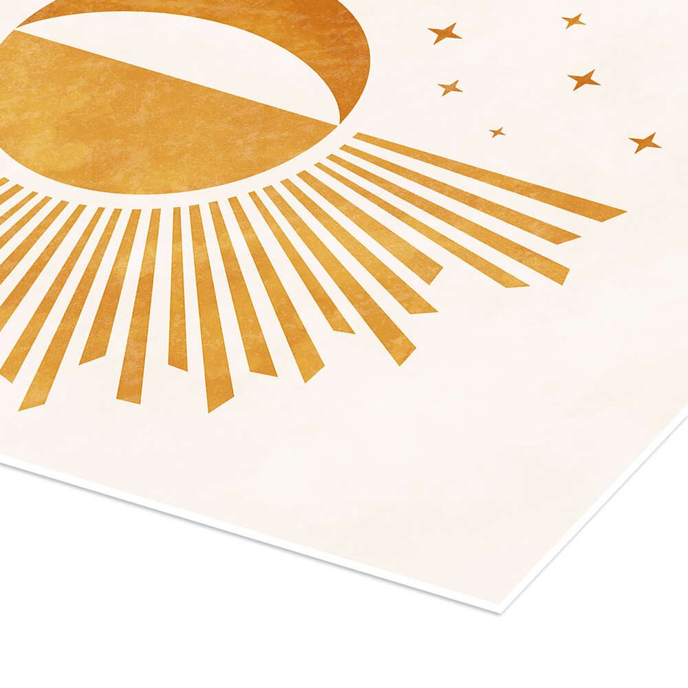Posterlounge Wandbild Boho Sonne und Mond - Tag und Nacht, TAlex, erhältlich als Poster, Leinwandbild, Wandsticker oder Acrylglasbild