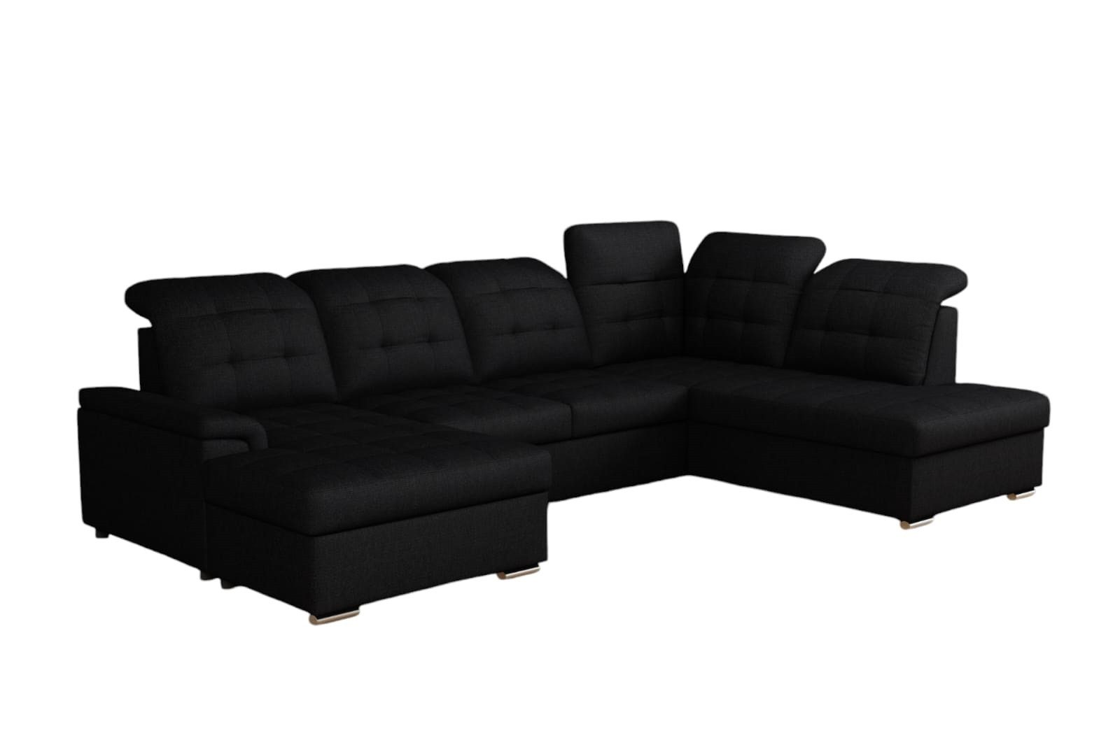 Labett Ecksofa mit Schlaffunktion & Bettkasten MODERNA U-Form
