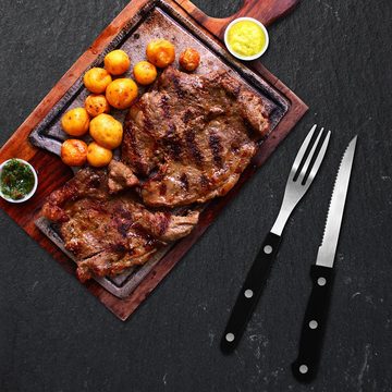 Koopman Steakbesteck Set 24tlg. für 12 Personen (24-tlg), 12 Personen, Edelstahl, Steakmesser Steakgabel Rostfrei Edelstahl