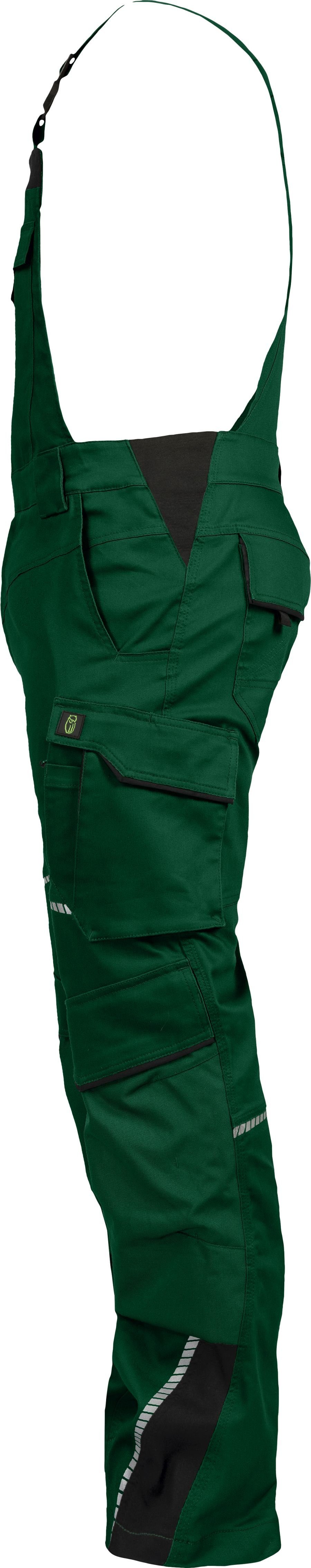 Leibwächter Arbeitslatzhose Herren Flex-Line Latzhose (Arbeitshose mit Keil im Schritt) mit Reflektoren – Bild 3 von 5