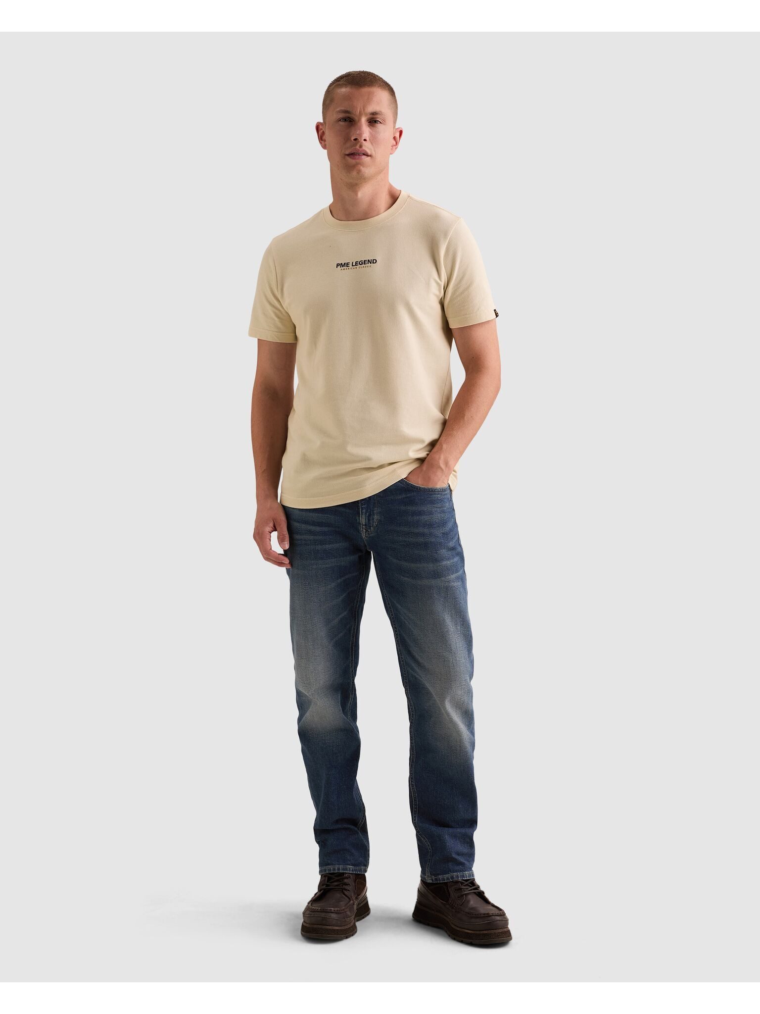 PME LEGEND T-Shirt Jersey-Material mit Waffel- Struktur – Bild 4 von 5