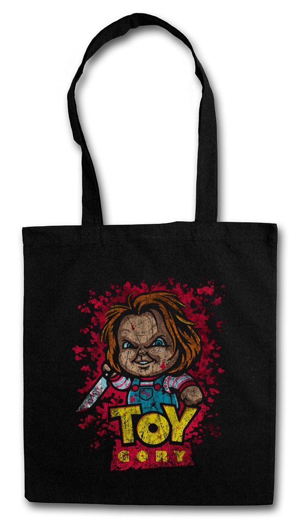 Urban Backwoods Beuteltasche Toy Gory Stofftasche Bride Seed of Story Fun Crossover Shirt Chucky (1-tlg), Horror Halloween Gore Mörderpuppe