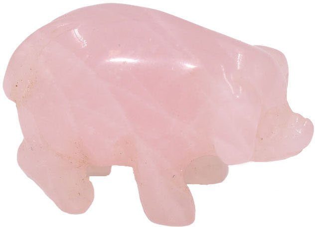 Firetti Tierfigur Schmuck Geschenk Dekofigur Farbstein Edelstein Schwein  Quarz (1 St), Perfekt zu jedem Anlass - Geburtstag, Weihnachten!, Breite  ca. 19 mm, Länge ca. 3 cm