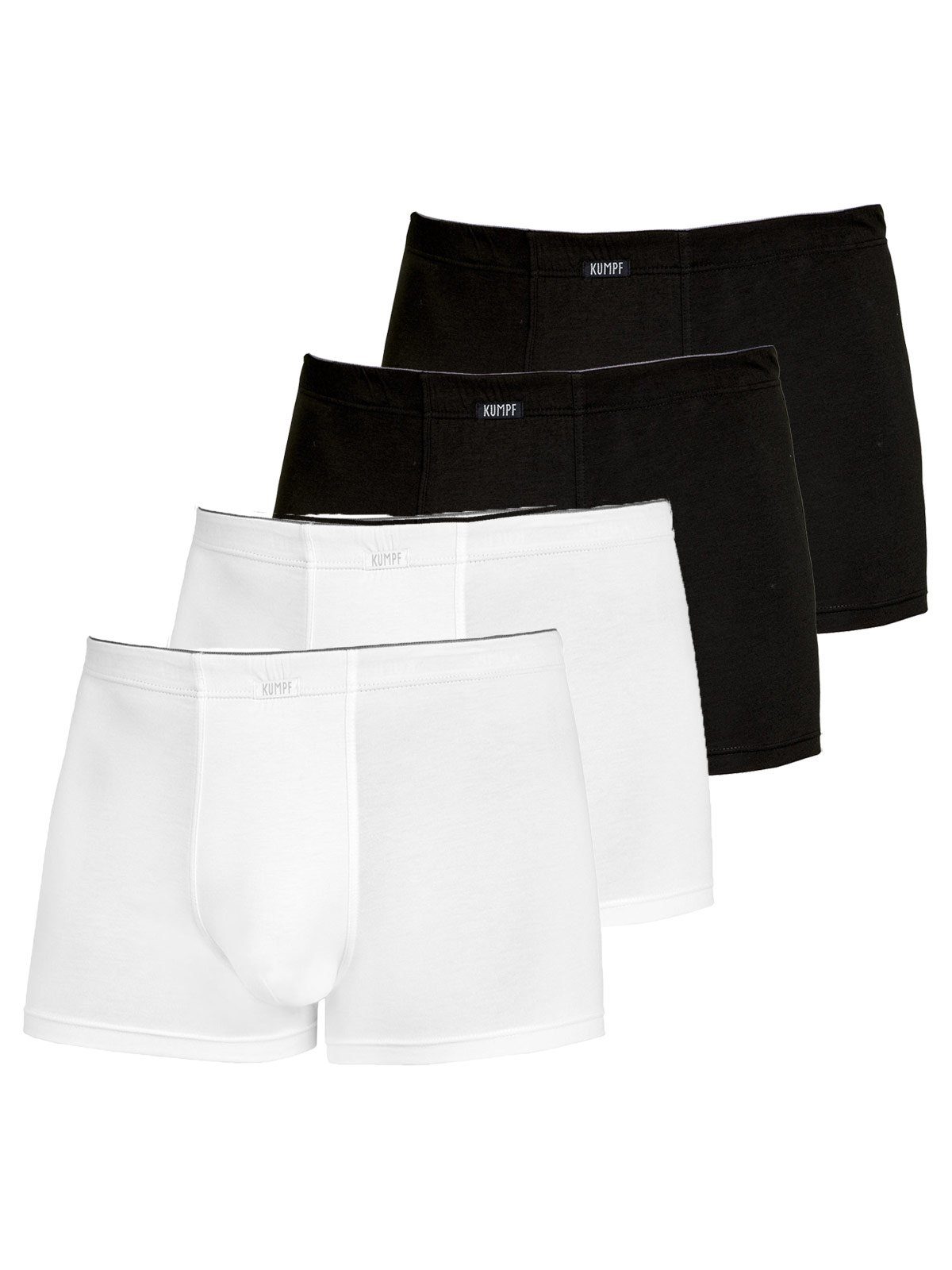 KUMPF Retro Pants 4er Sparpack Herren Pants Single Jersey (Spar-Set, 4-St) Materialmix schwarz weiss