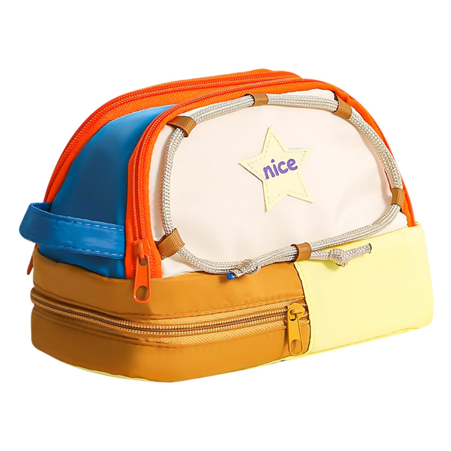 Refttenw Federmäppchen Tragbare federmappe,schulsachen,mit 3 Fächer Stiftetasche